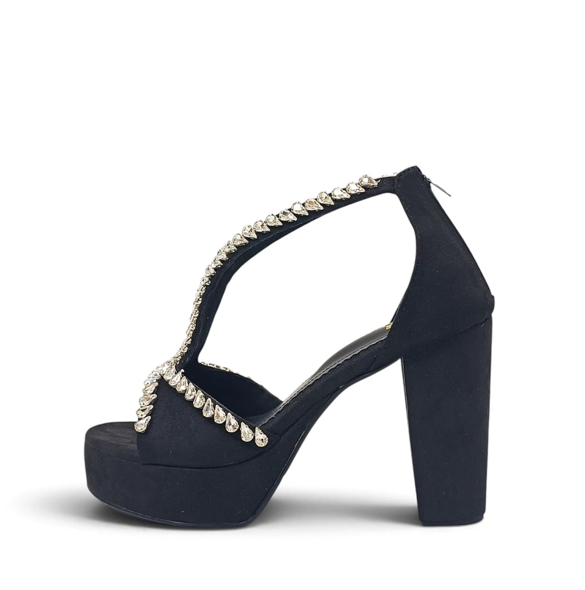 Angela Embellished Platform Block Heels