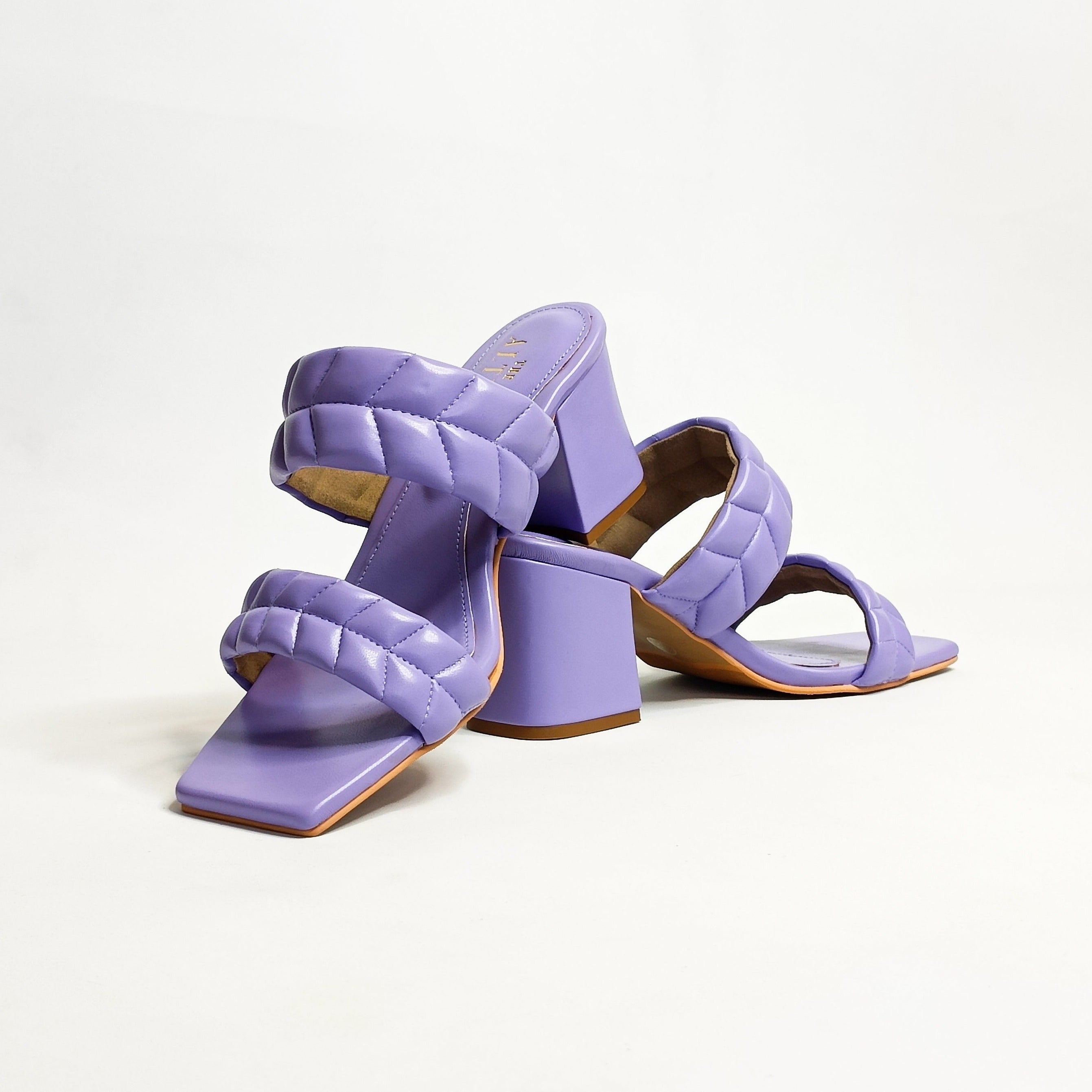 Two Strap Quilted Block Heels â THE ALTER