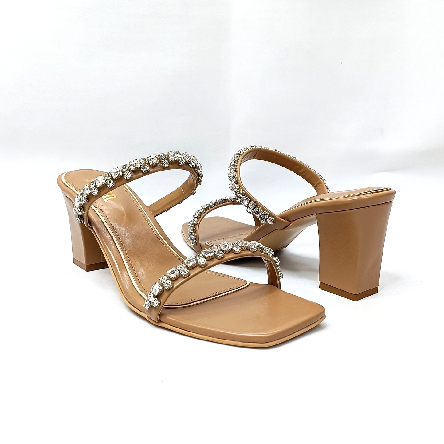 Alina Embellished Block Heels