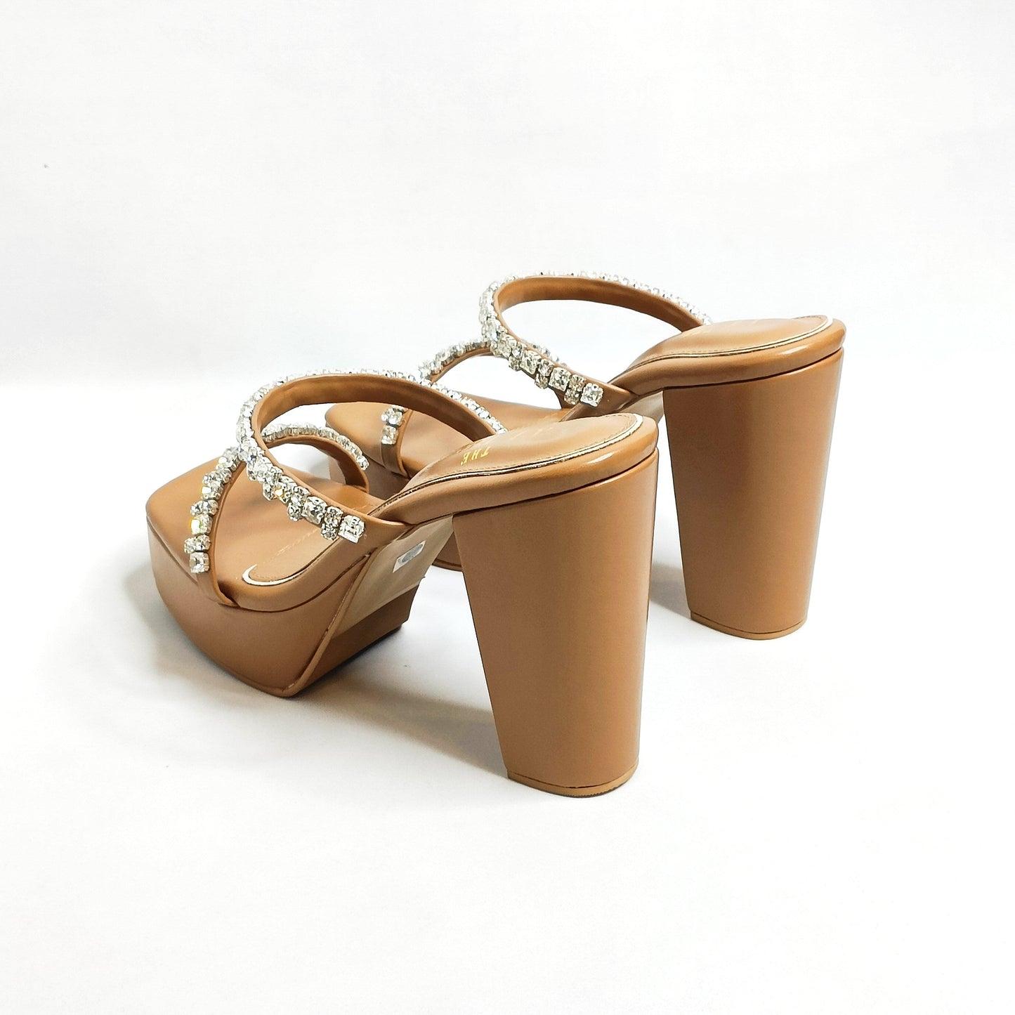 Alina Embellished Platform Block Heels