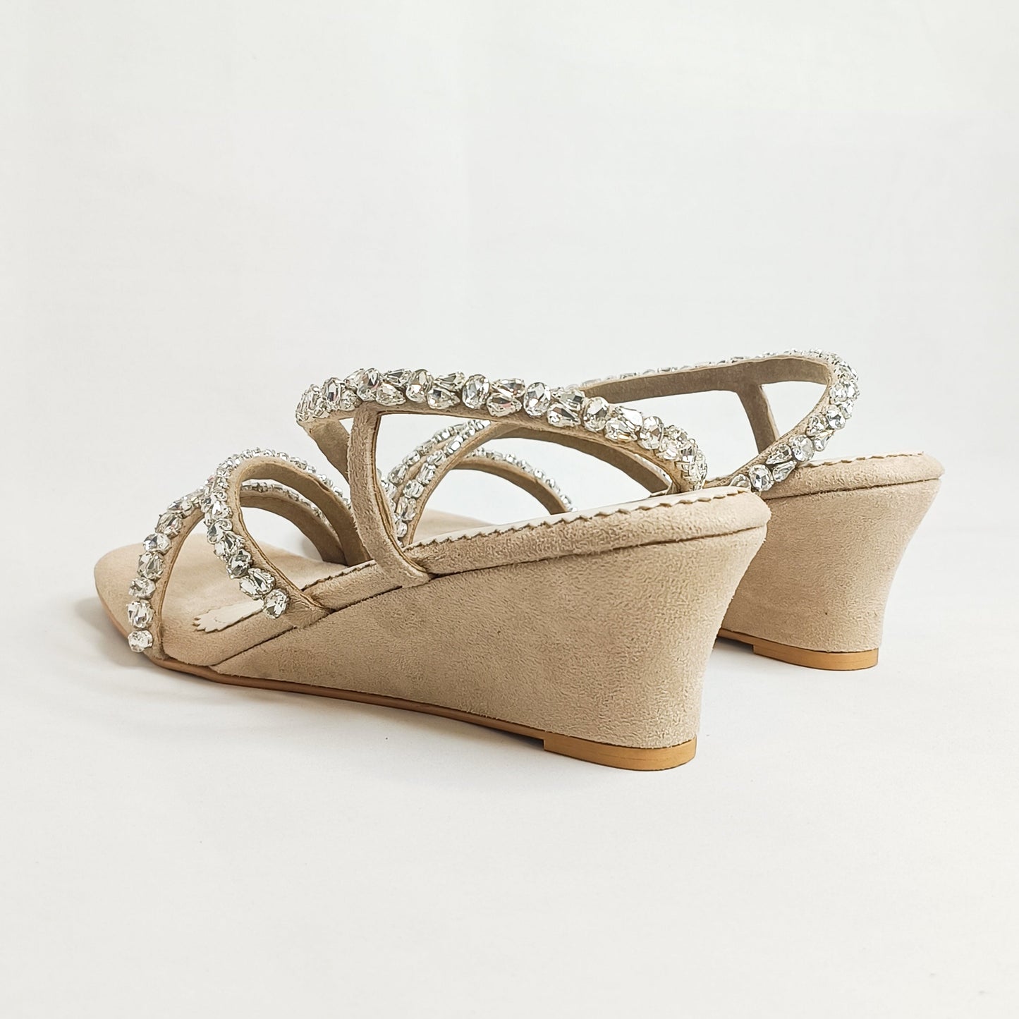 Kiara Embellished T Shaped Wedges