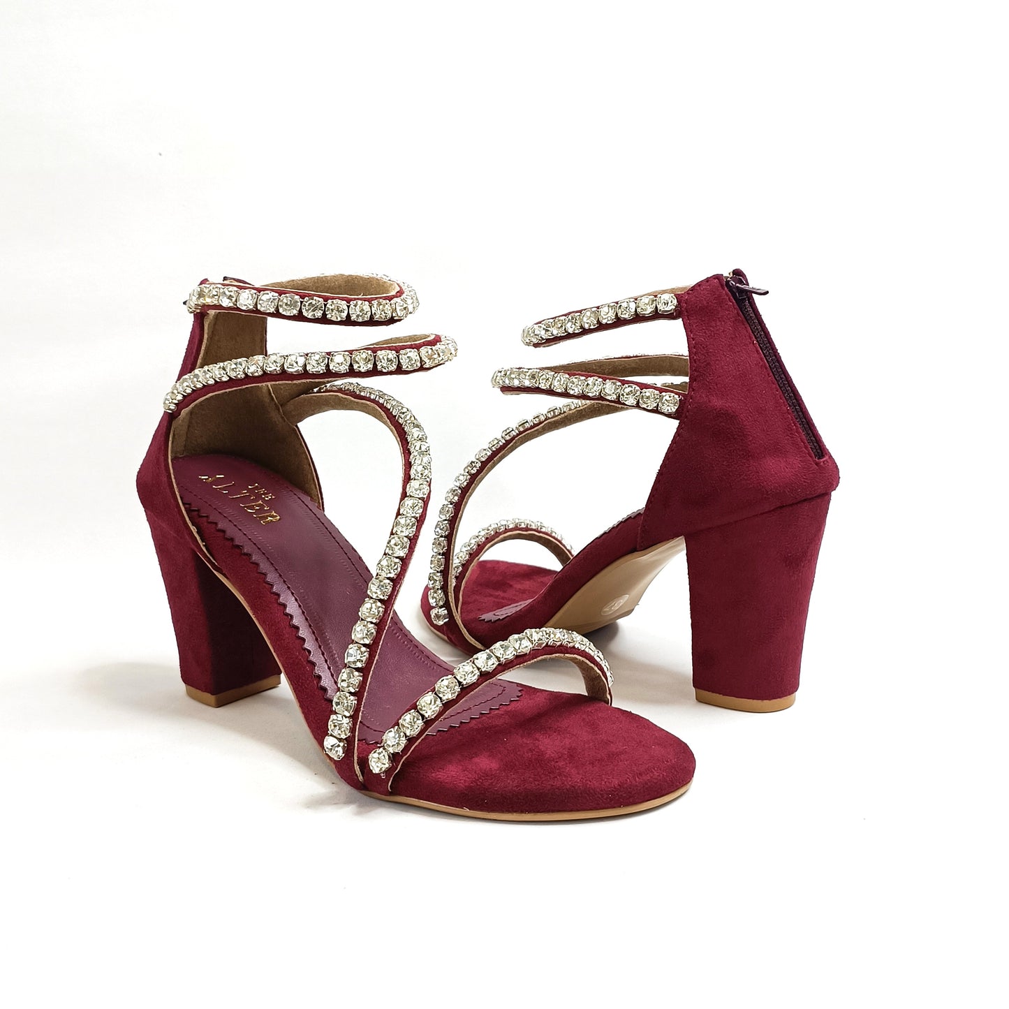 Serena Embellished Block Heels