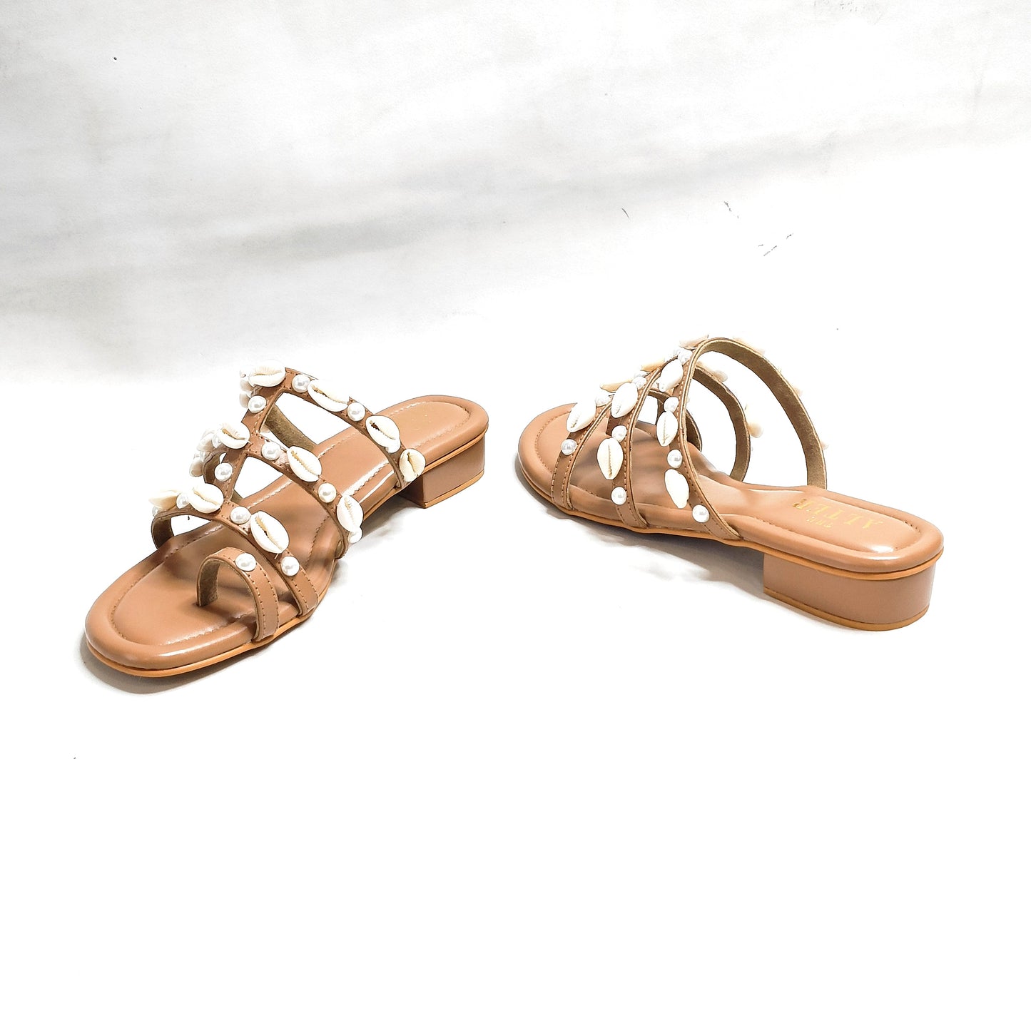 Shell Embellished Flats
