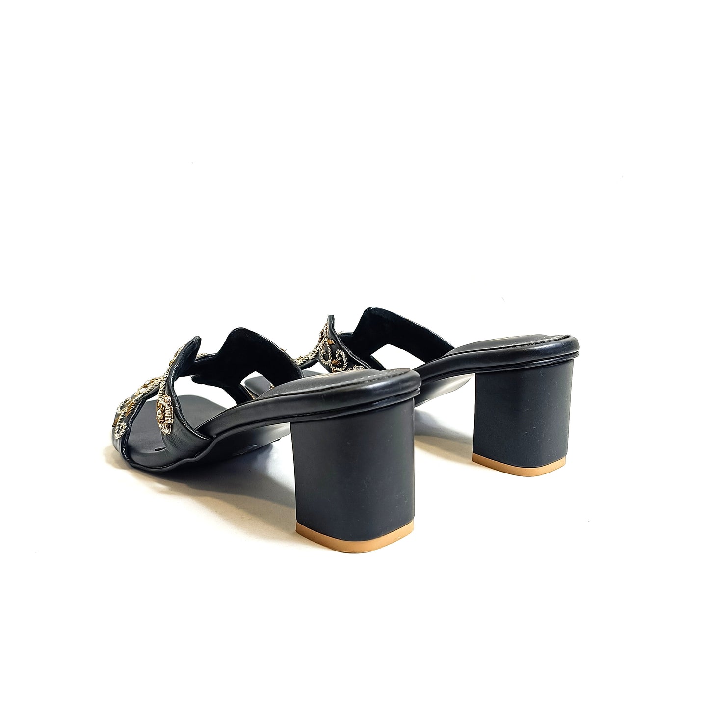 Meher Embroidered Block Heels