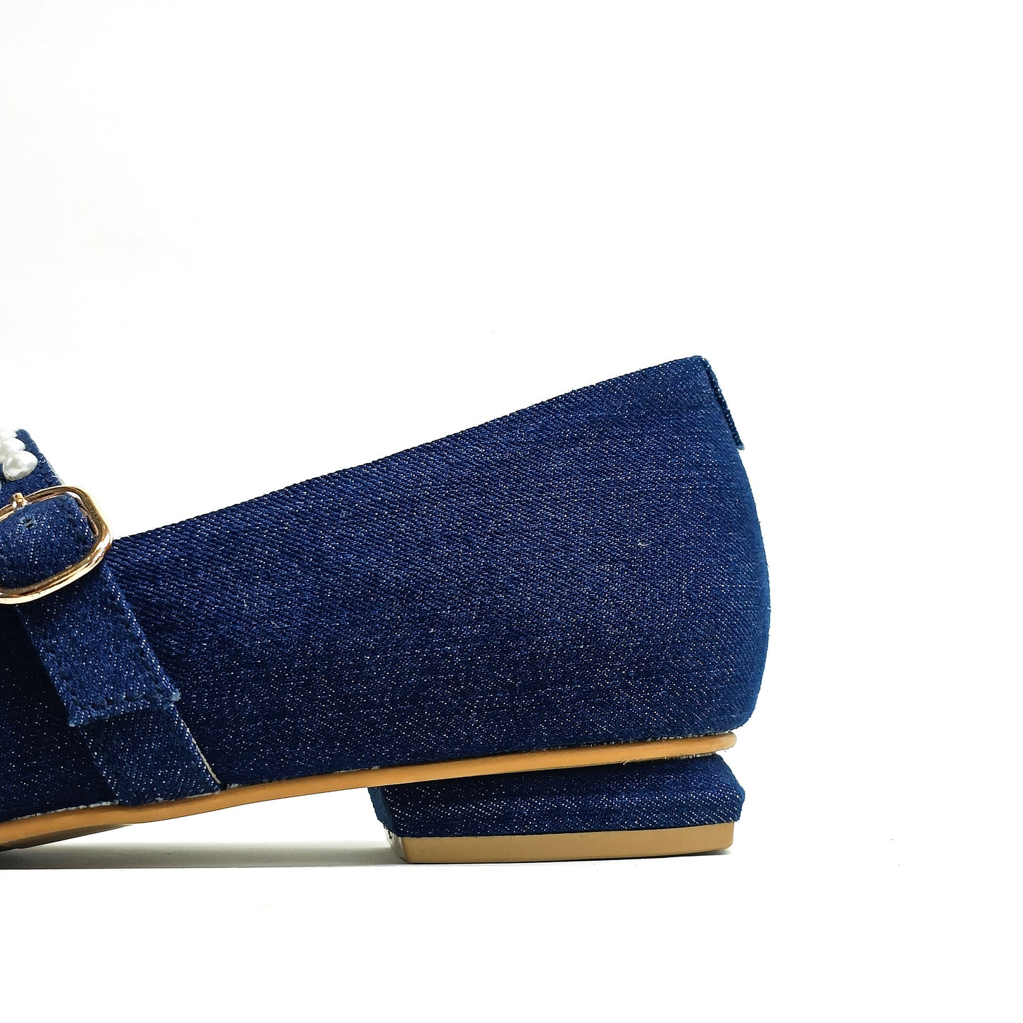 Denim Pearl Mary Janes