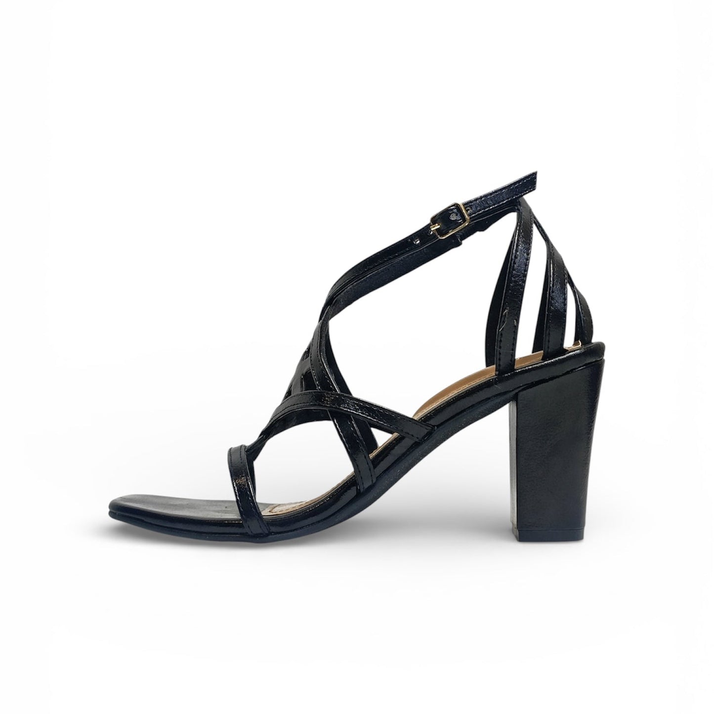 Trixie Cutwork Strappy Block Heels
