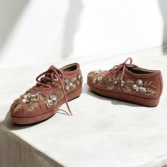 Floral Embellished Sneakers