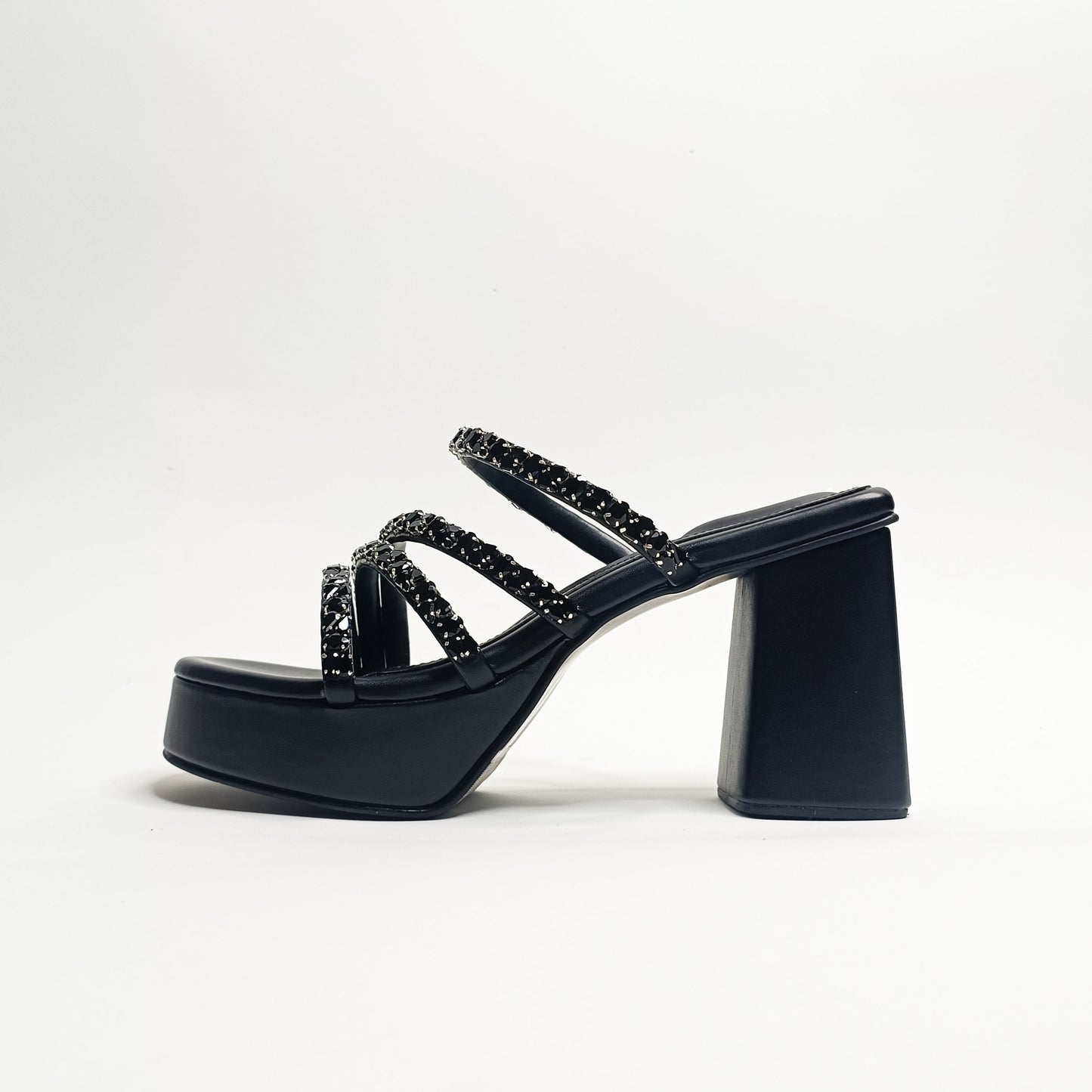 Norah Embellished Platform Block Heels