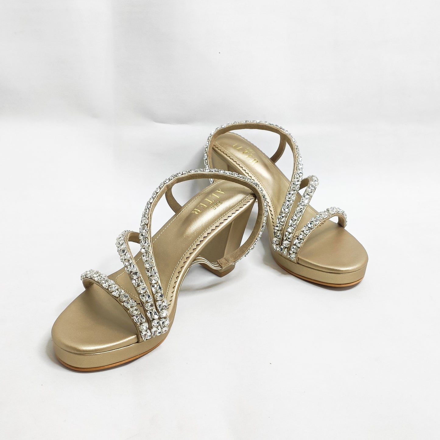 Kiara Embellished Platform Block Heels