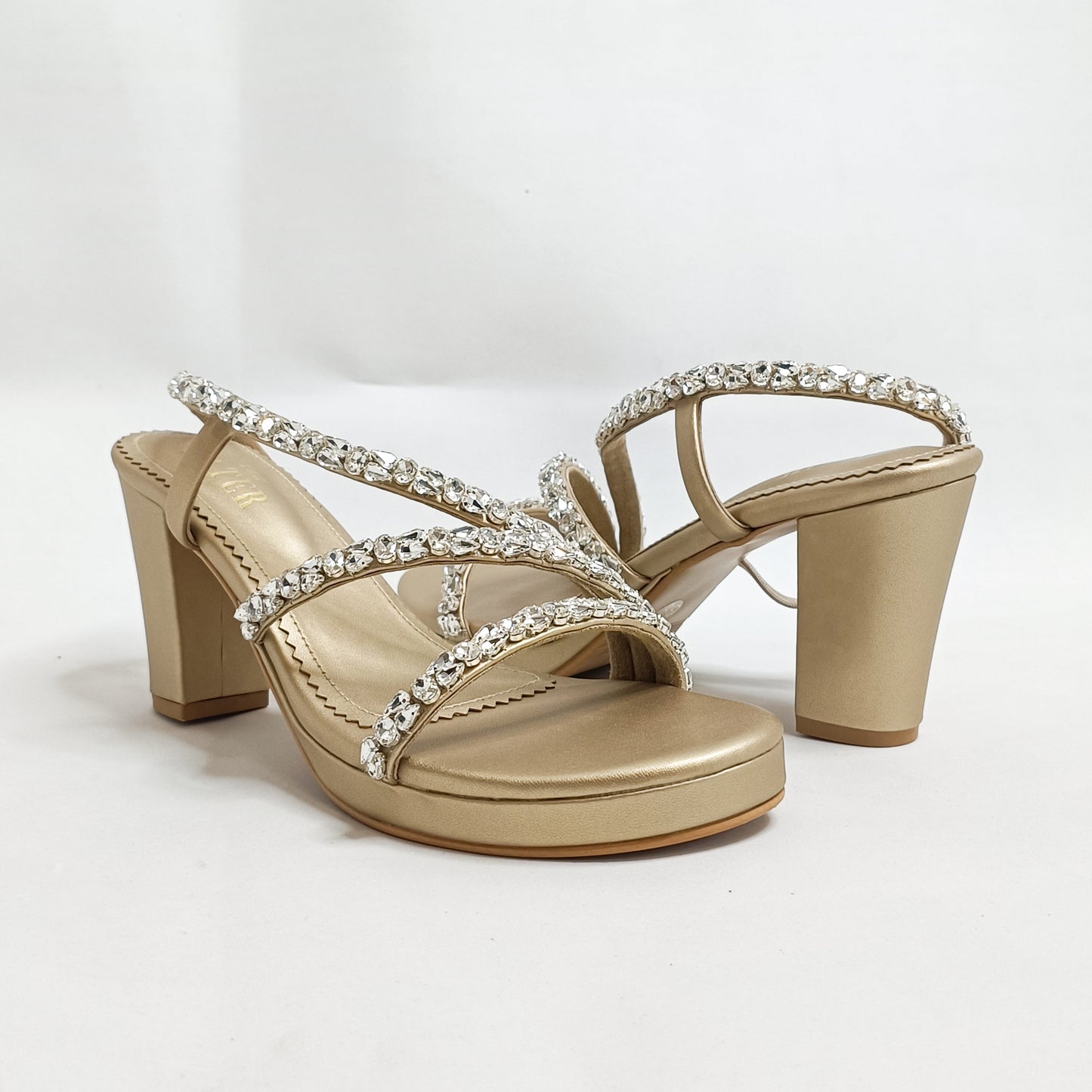 Kiara Embellished Platform Block Heels
