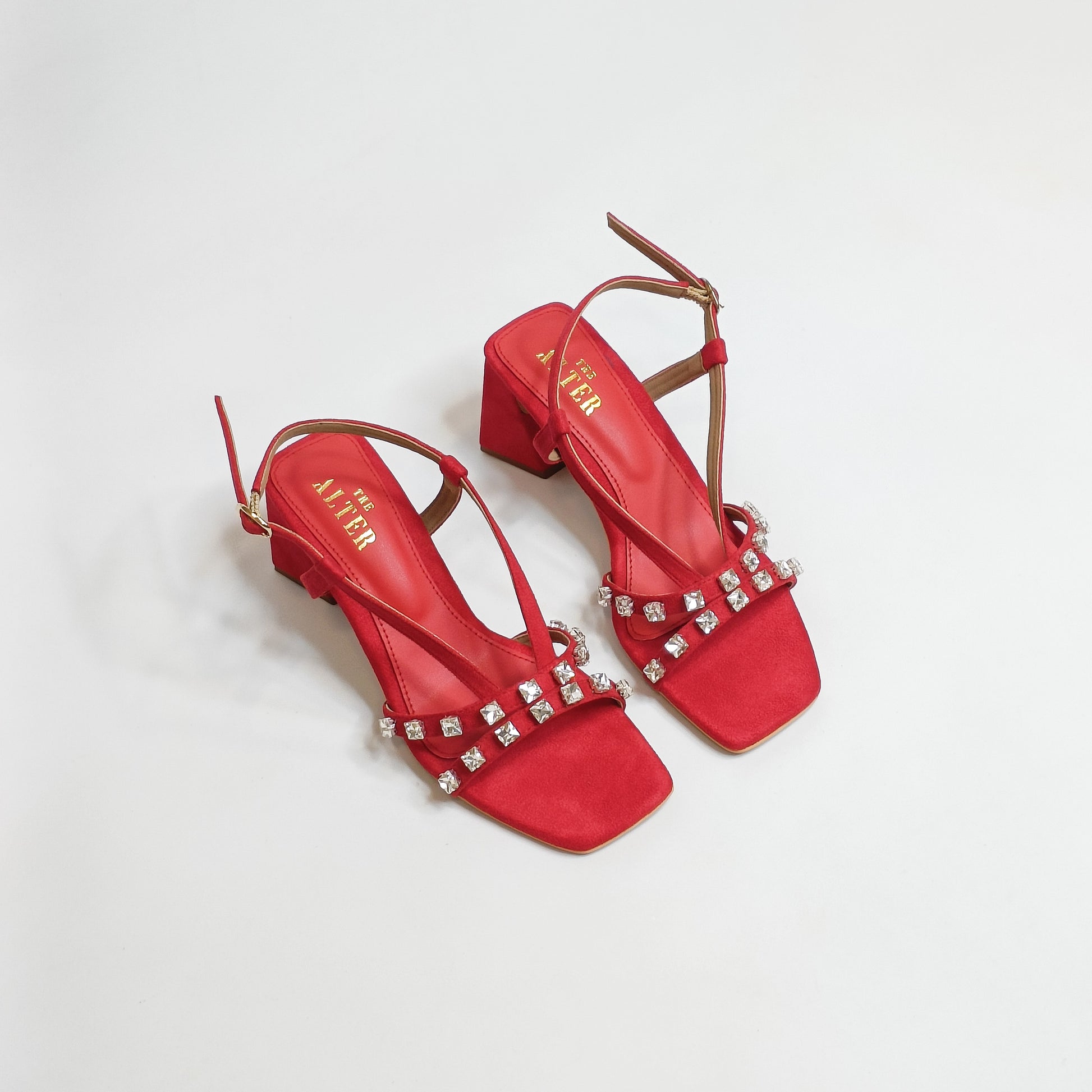 Marina Embellished Block Heels – THE ALTER - Main Image