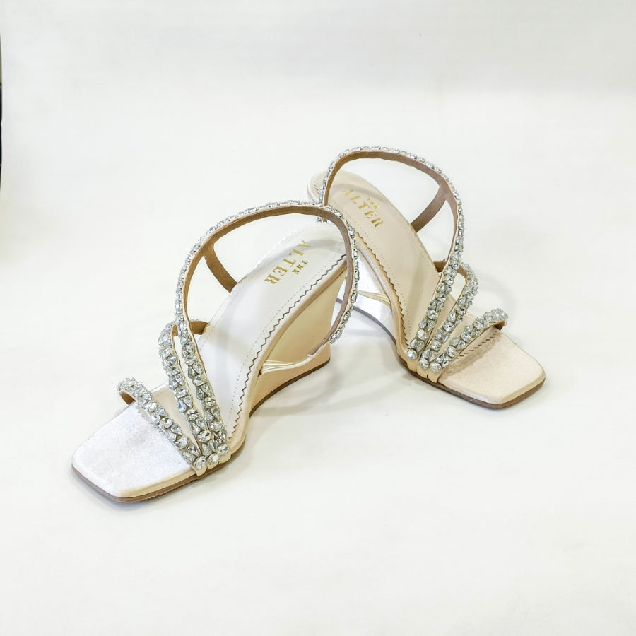 Kiara Embellished T Shaped Wedges
