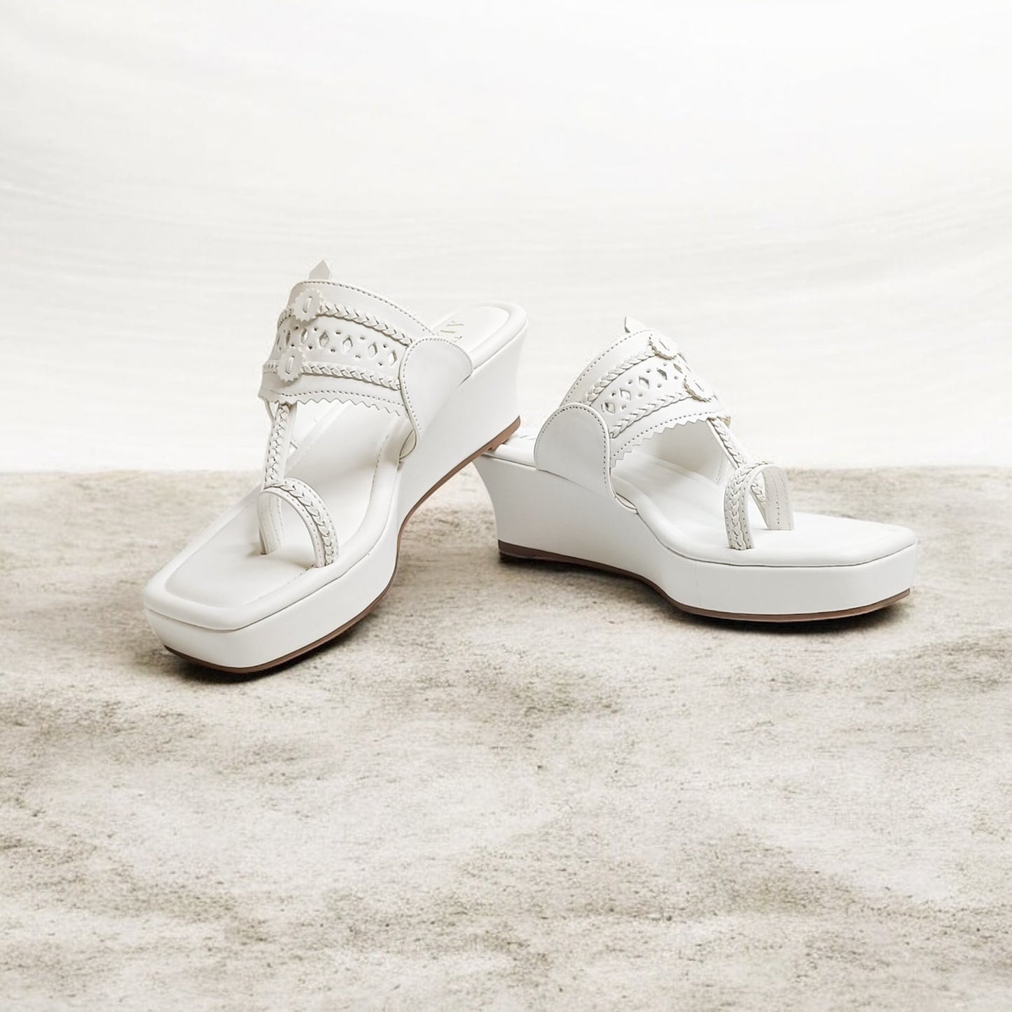 White Kohla Wedges