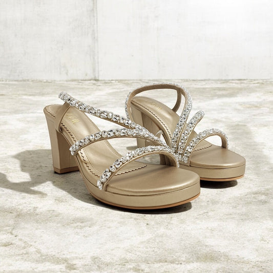 Kiara Embellished Platform Block Heels