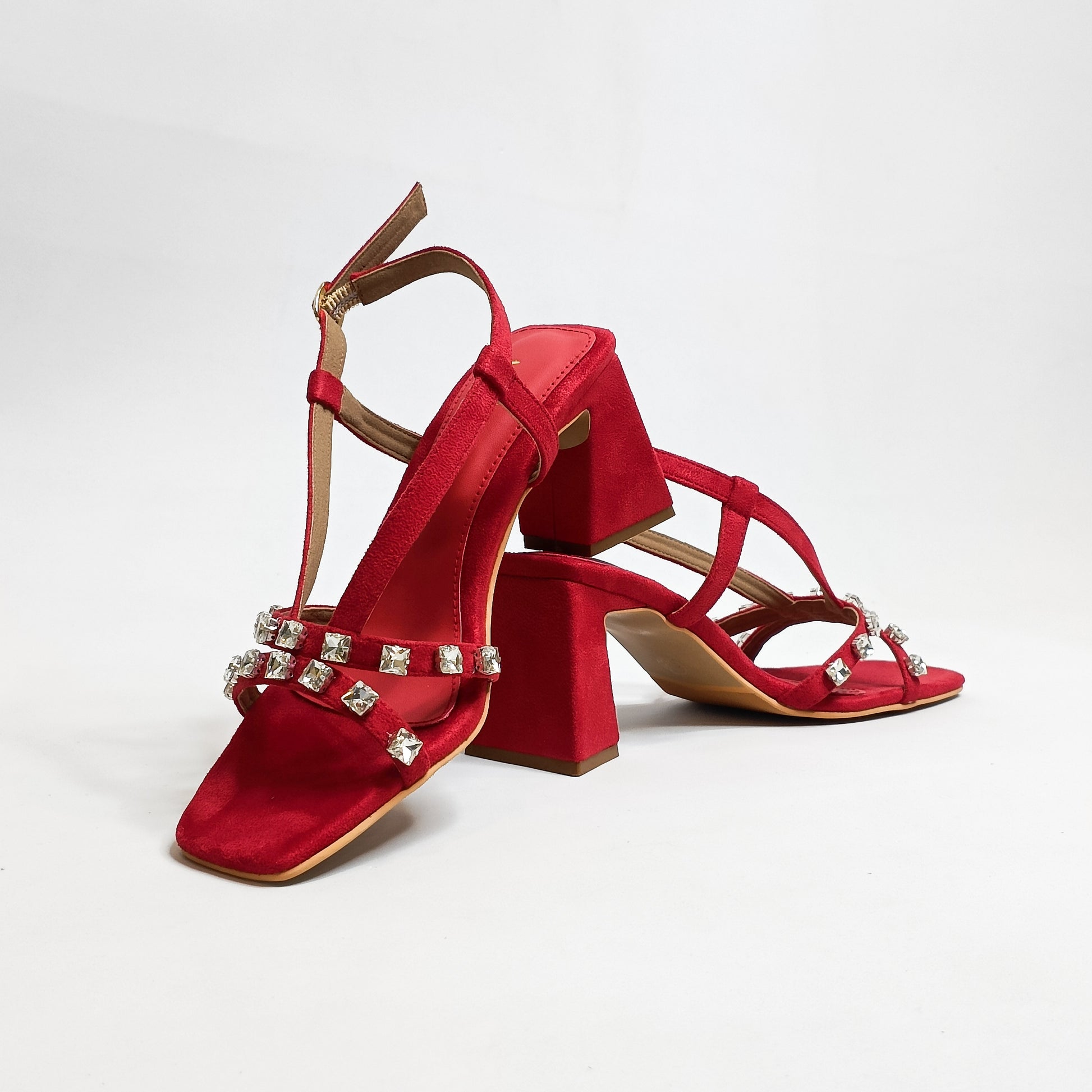Marina Embellished Block Heels - Main Image
