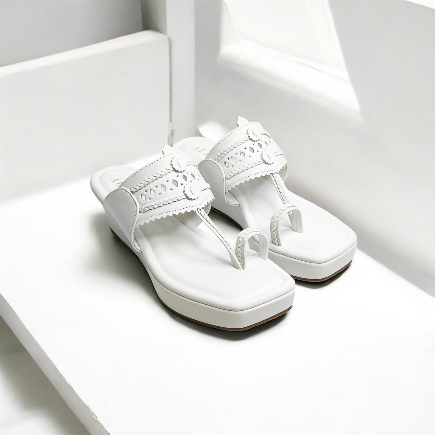 White Kohla Wedges