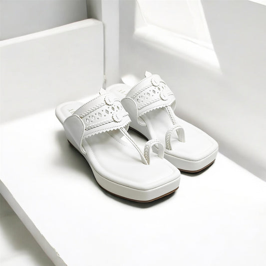 White Kohla Wedges