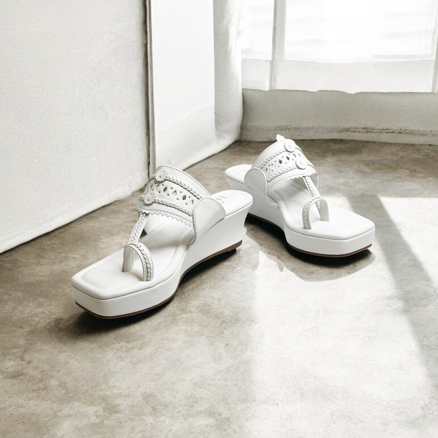 White Kohla Wedges