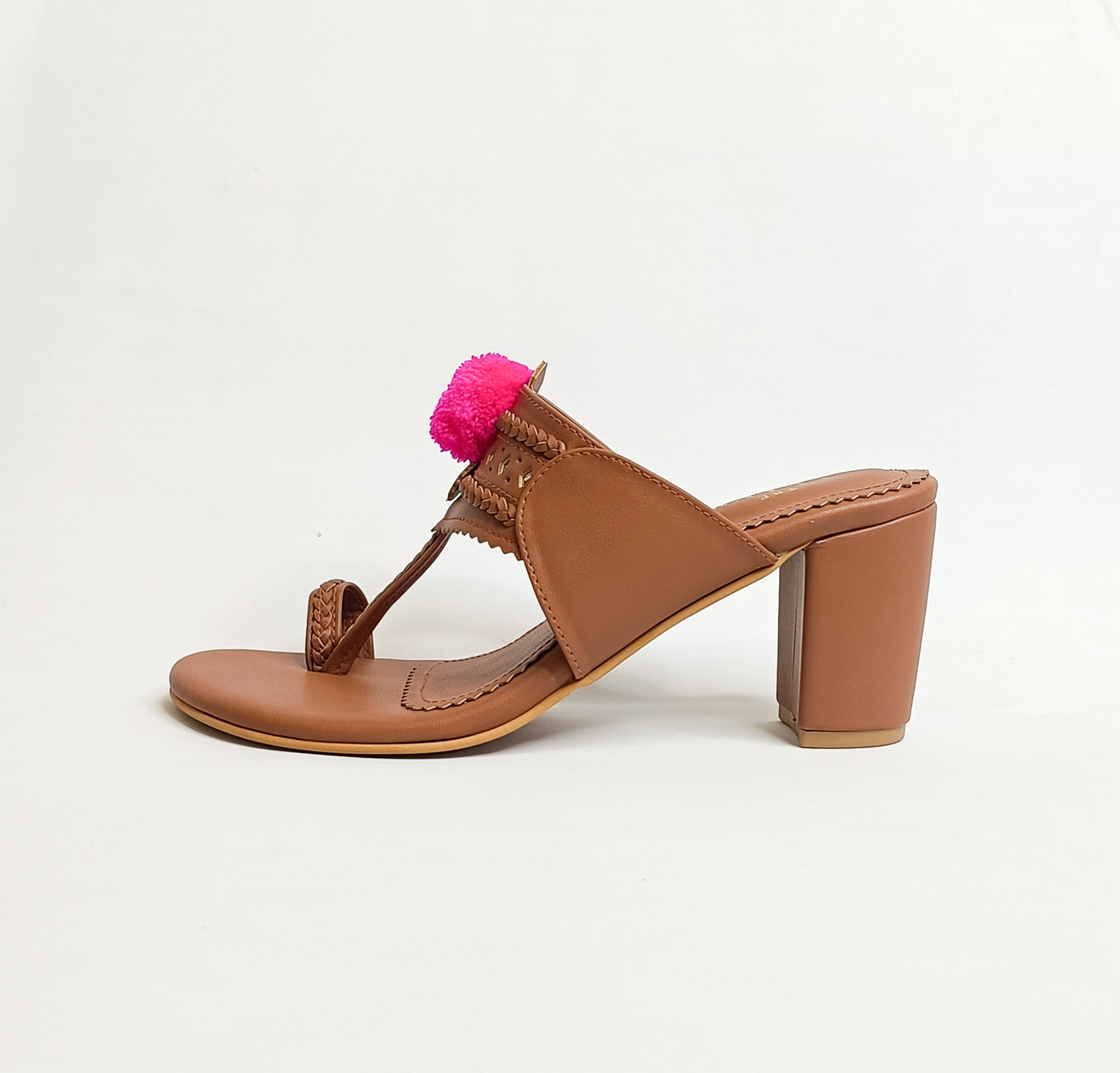 Pom Pom Kohla Block Heels