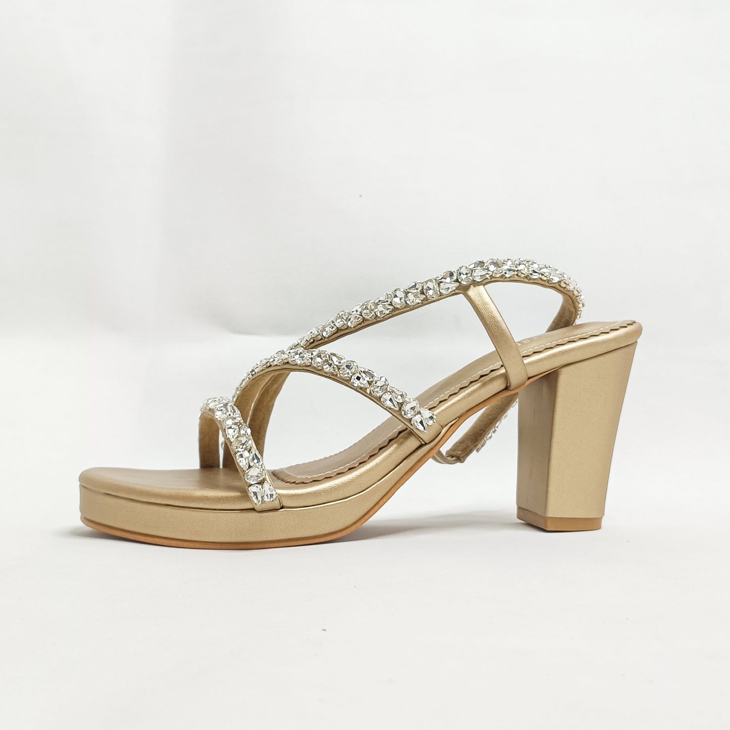 Kiara Embellished Platform Block Heels