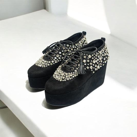 Crystal embellished Platform Sneakers