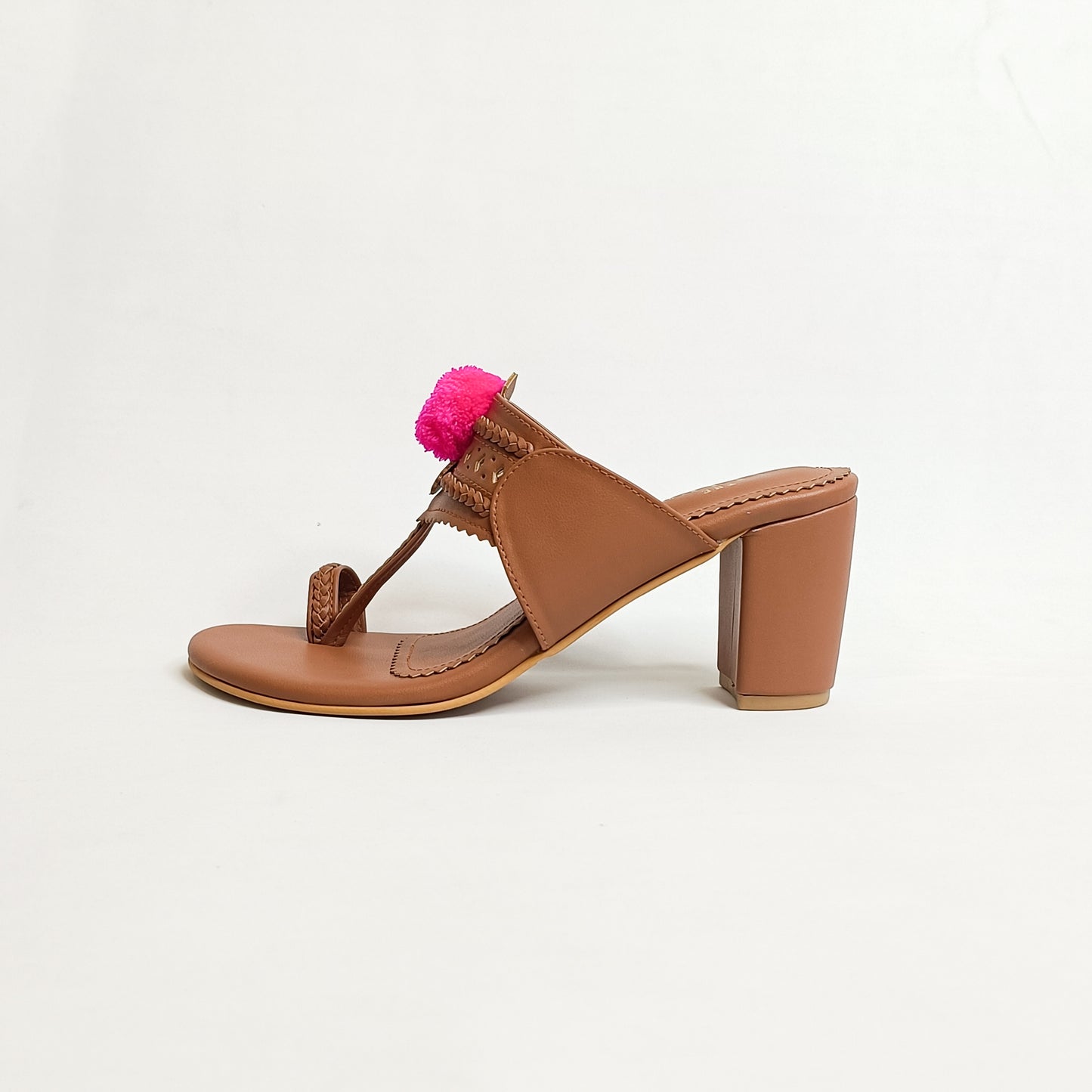 Pom Pom Kohla Block Heels