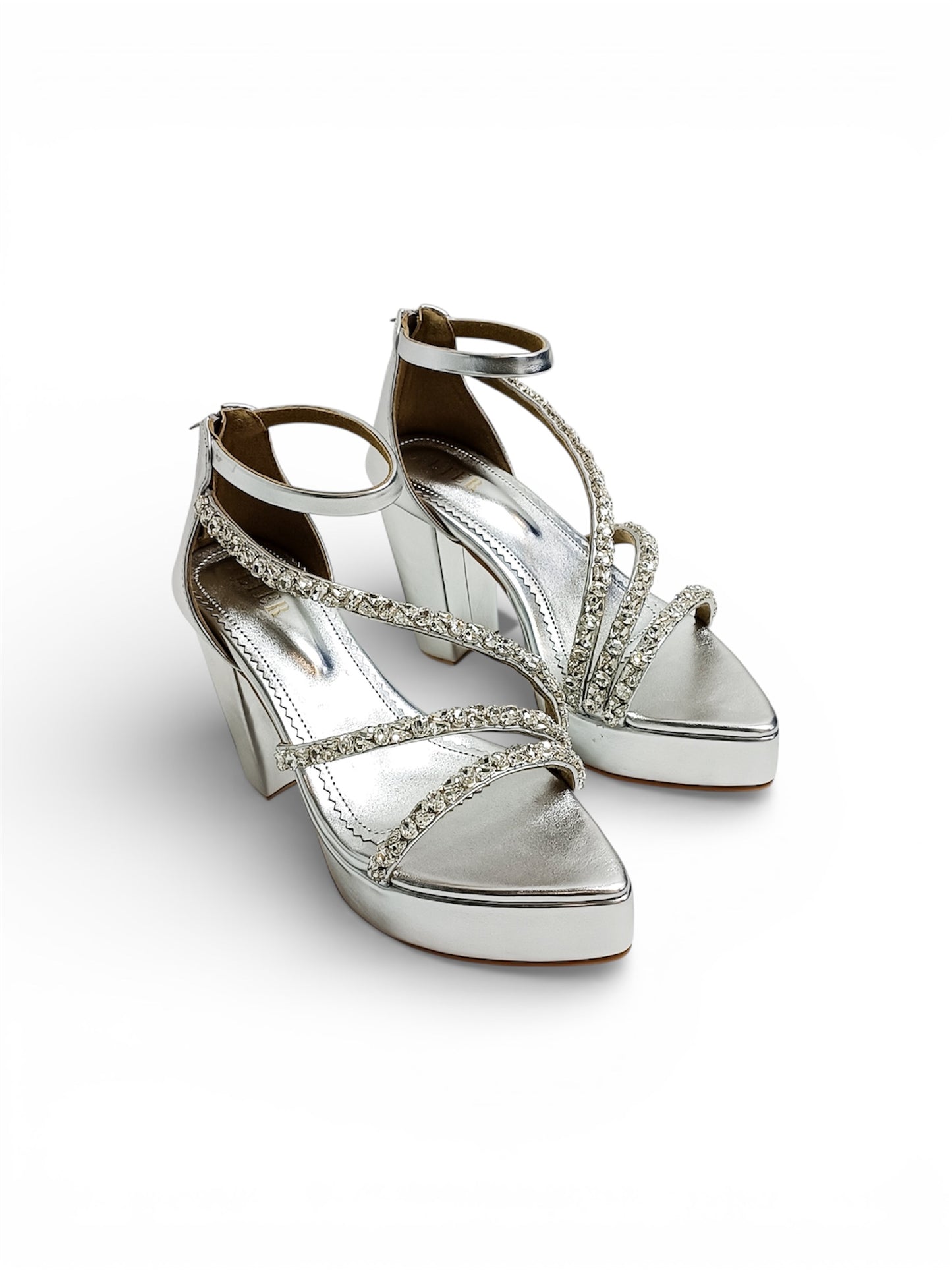 Kiara Embellished Platform Block Heels