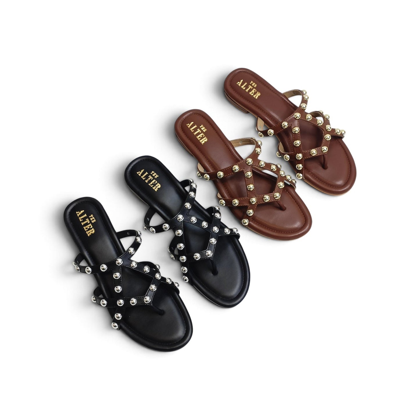 Lana Studded Strappy Flats
