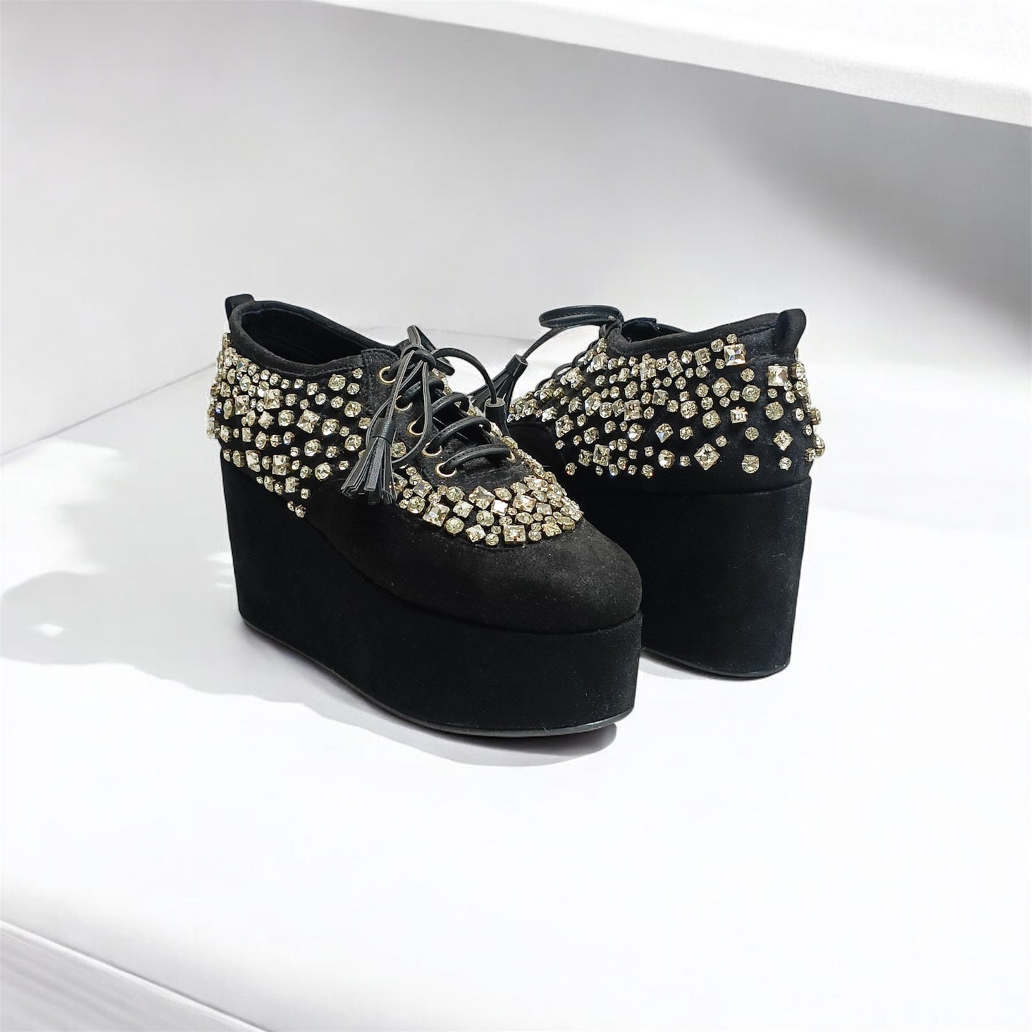 Crystal embellished Platform Sneakers