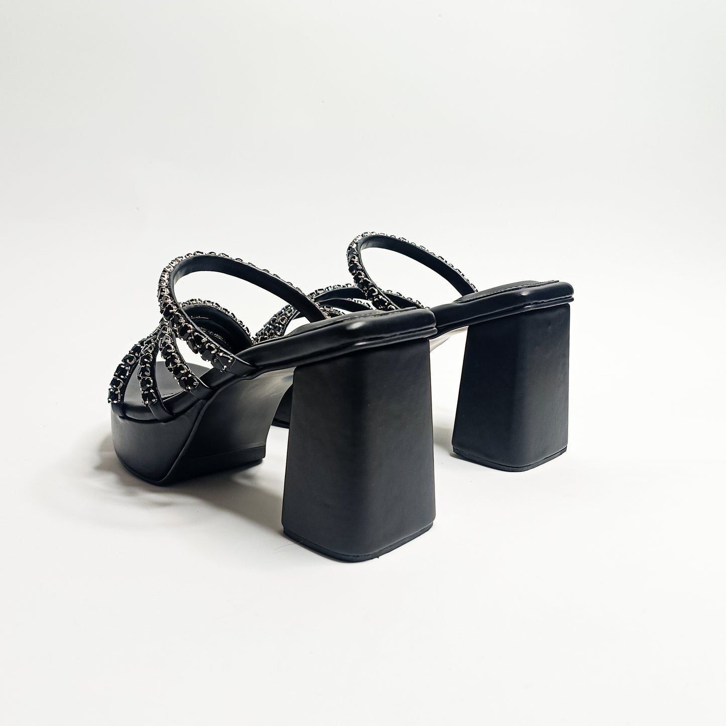 Norah Embellished Platform Block Heels