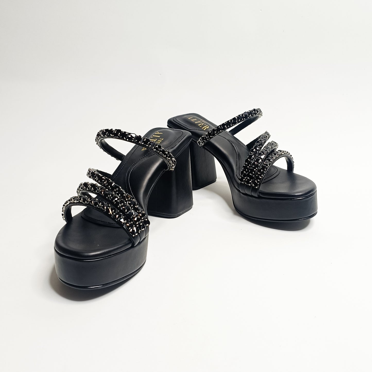 Norah Embellished Platform Block Heels
