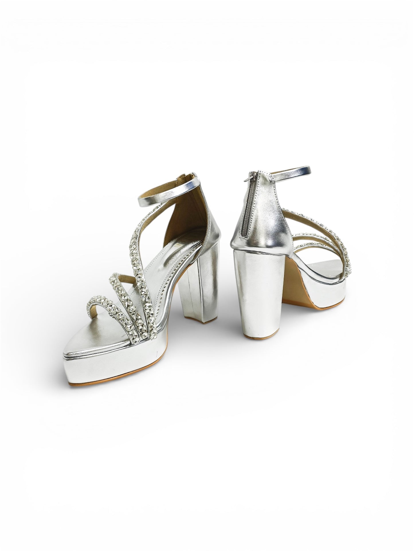 Kiara Embellished Platform Block Heels