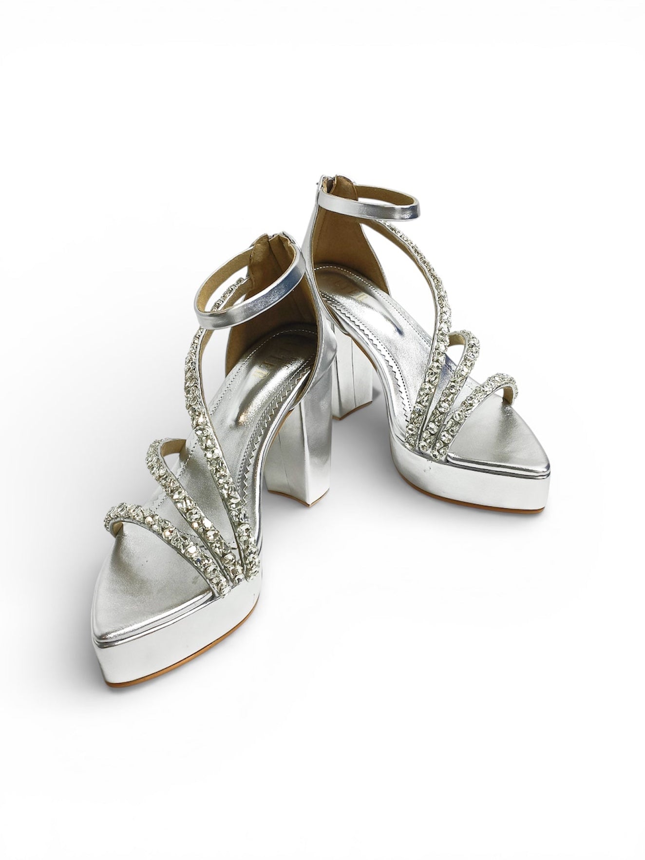Kiara Embellished Platform Block Heels