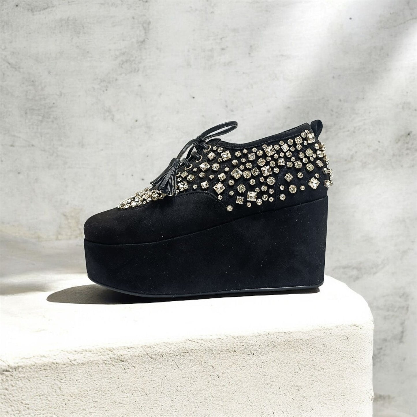 Crystal embellished Platform Sneakers