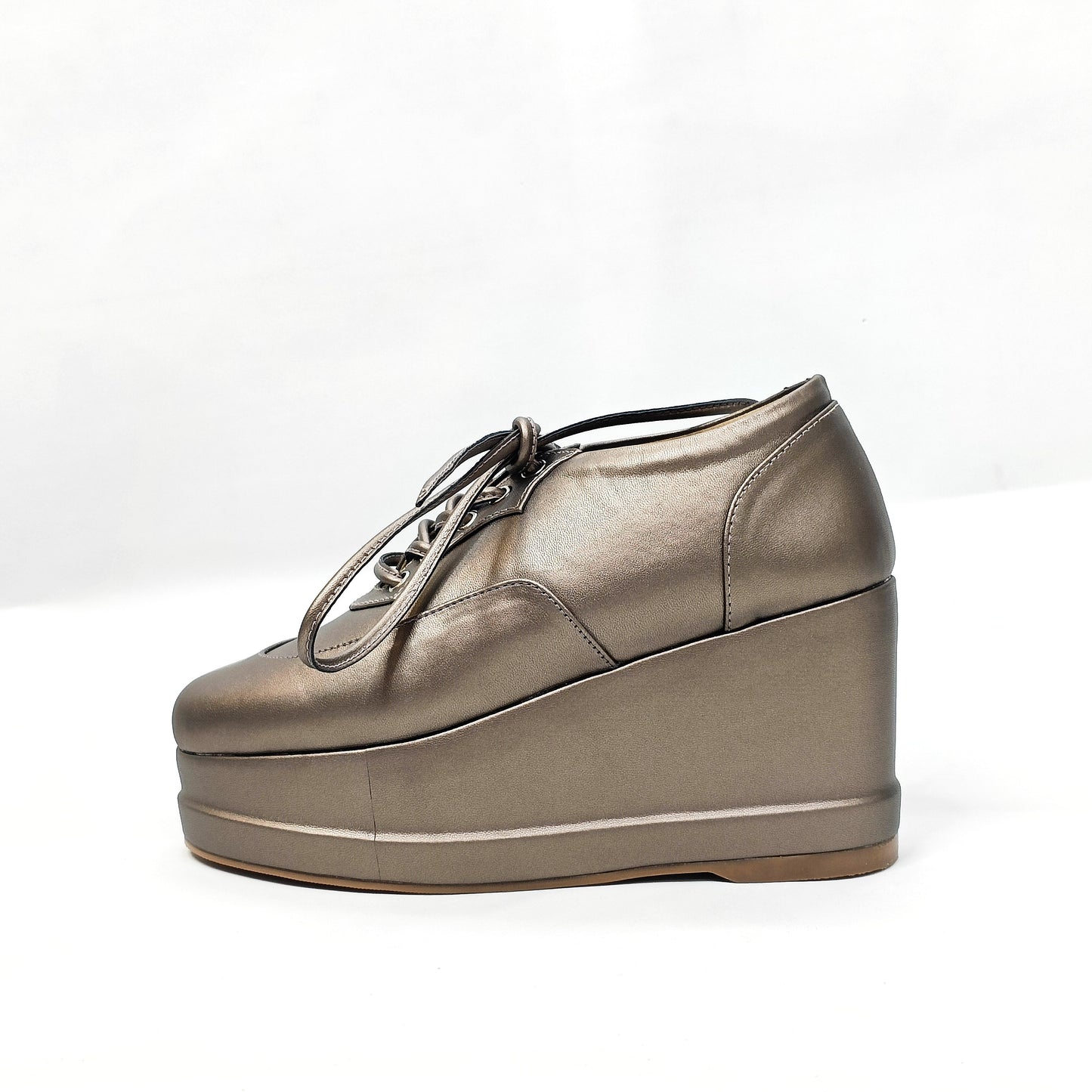 Gunmetal Platform Sneakers