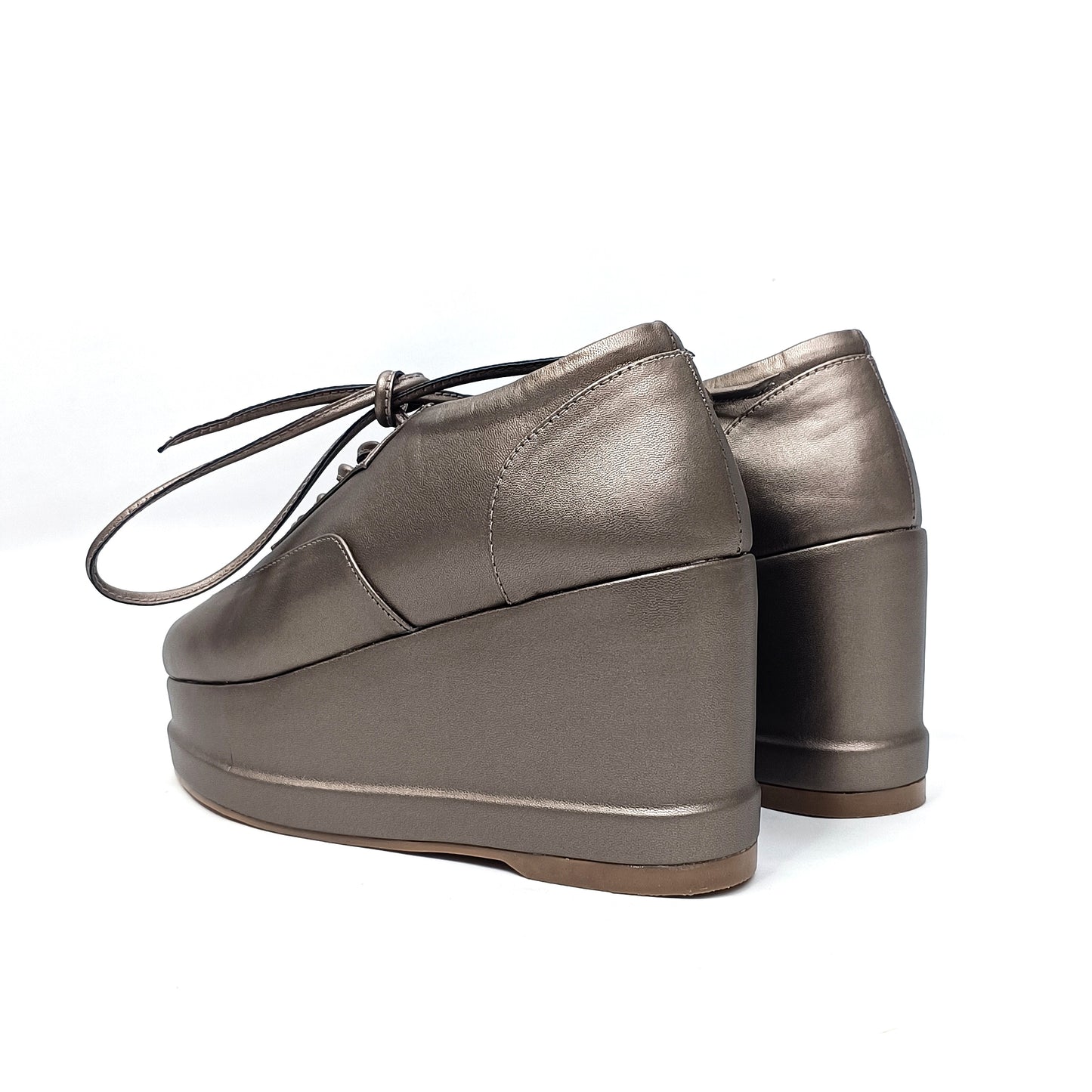 Gunmetal Platform Sneakers