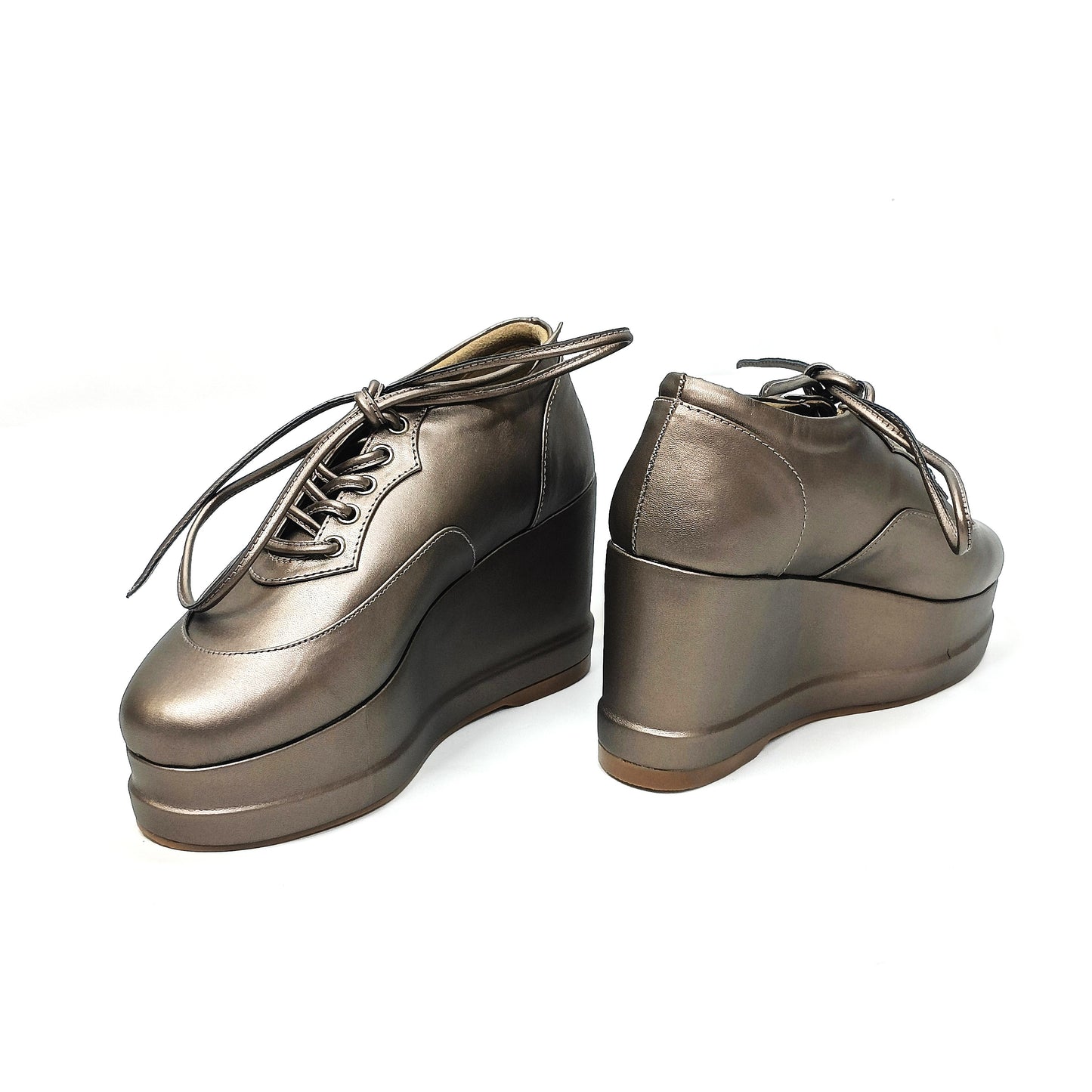 Gunmetal Platform Sneakers