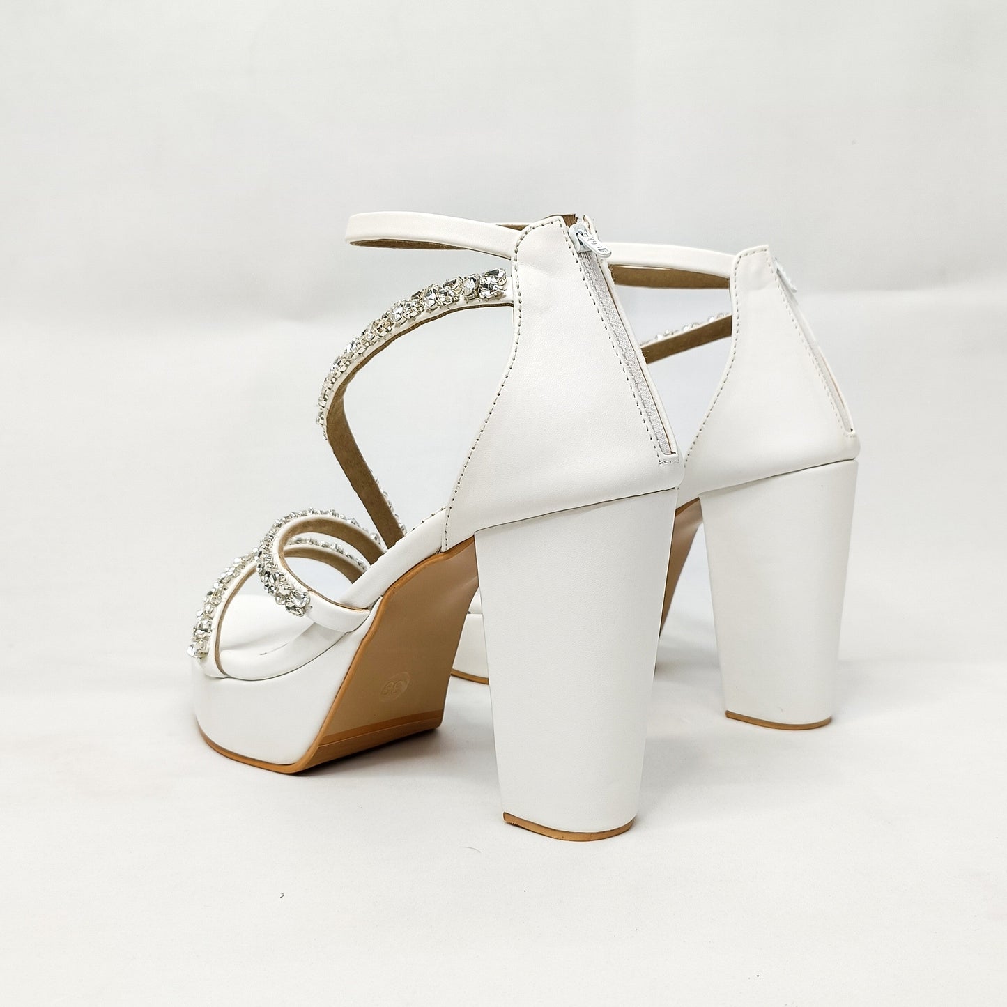 Kiara Embellished Platform Block Heels