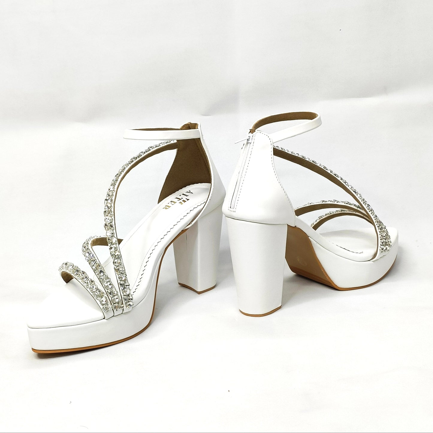 Kiara Embellished Platform Block Heels
