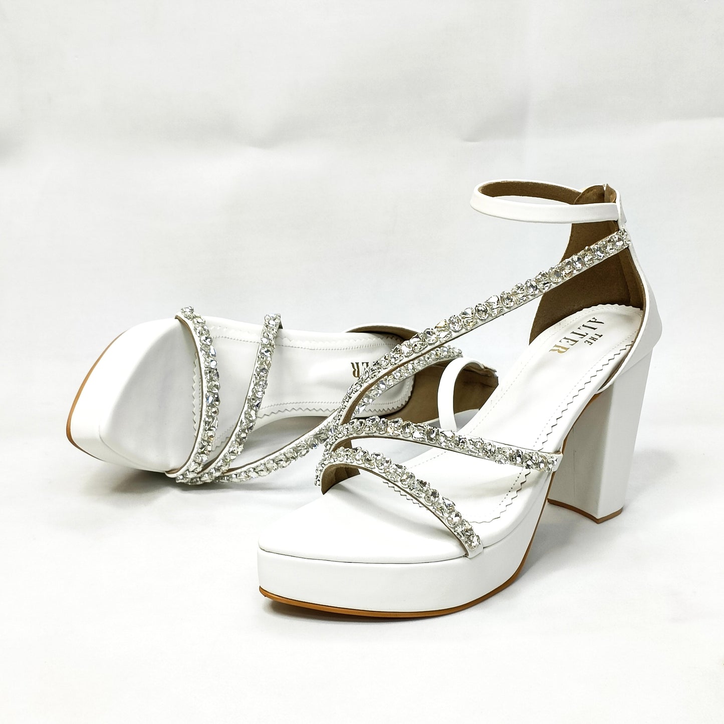 Kiara Embellished Platform Block Heels