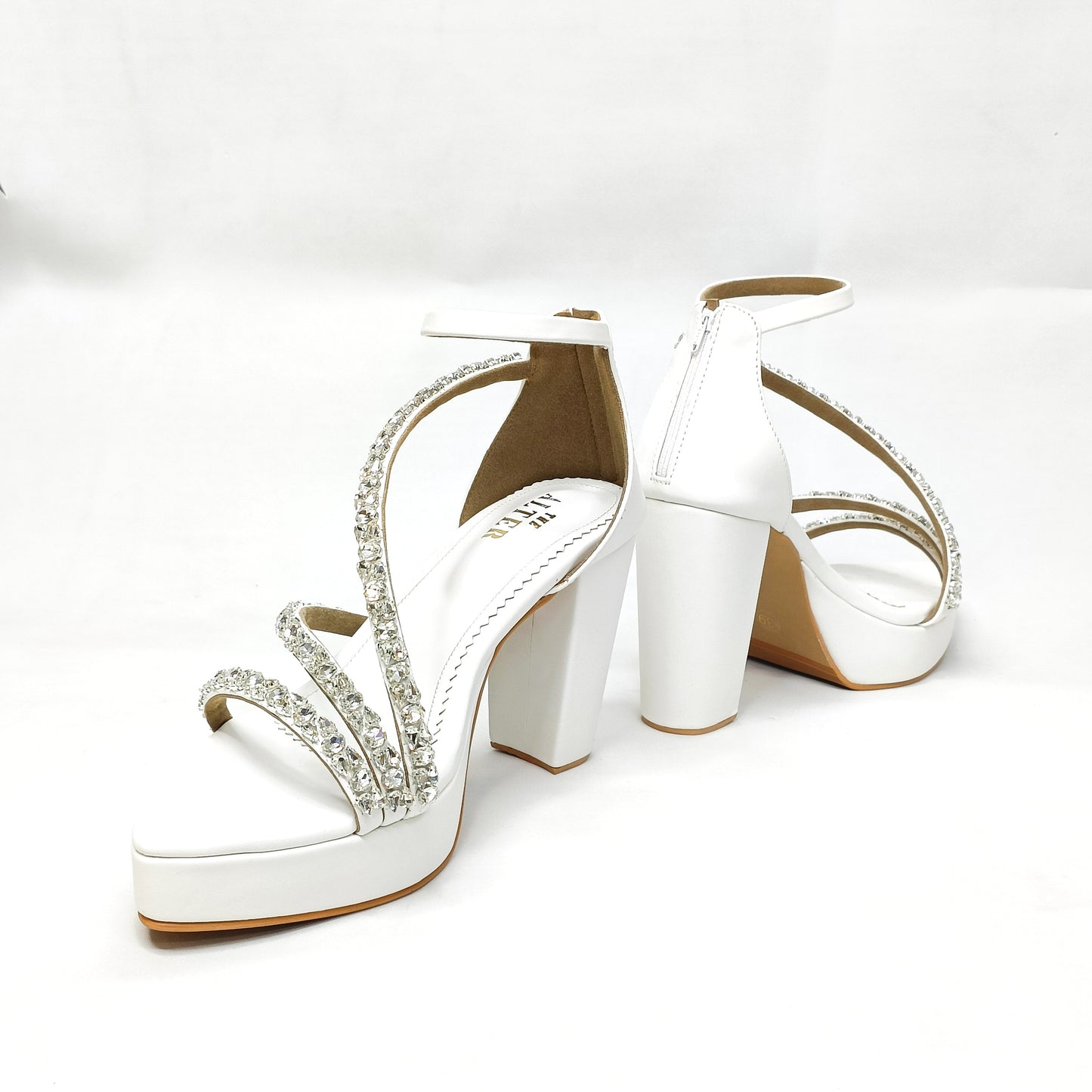 Kiara Embellished Platform Block Heels