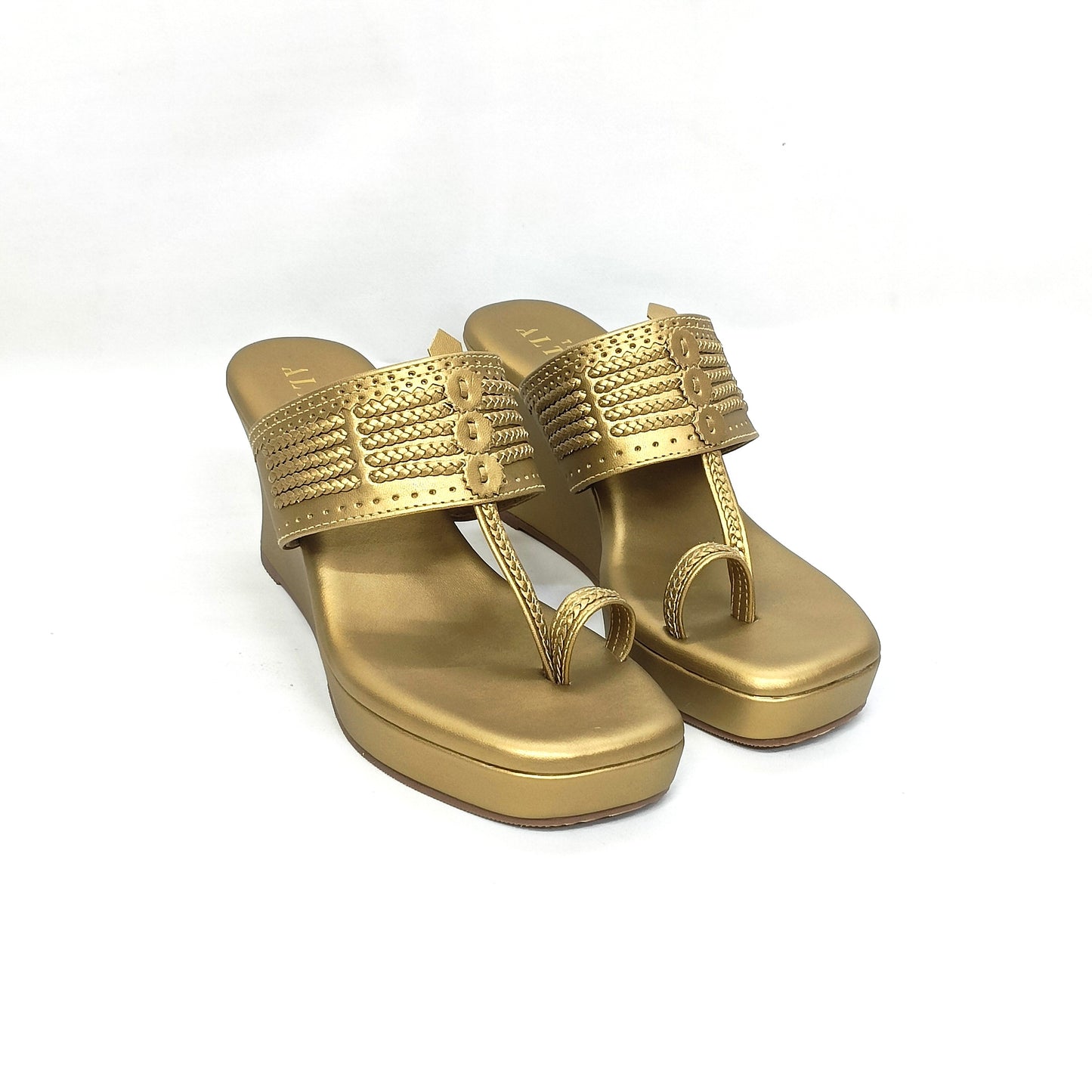 Antique Gold Kohla Wedges