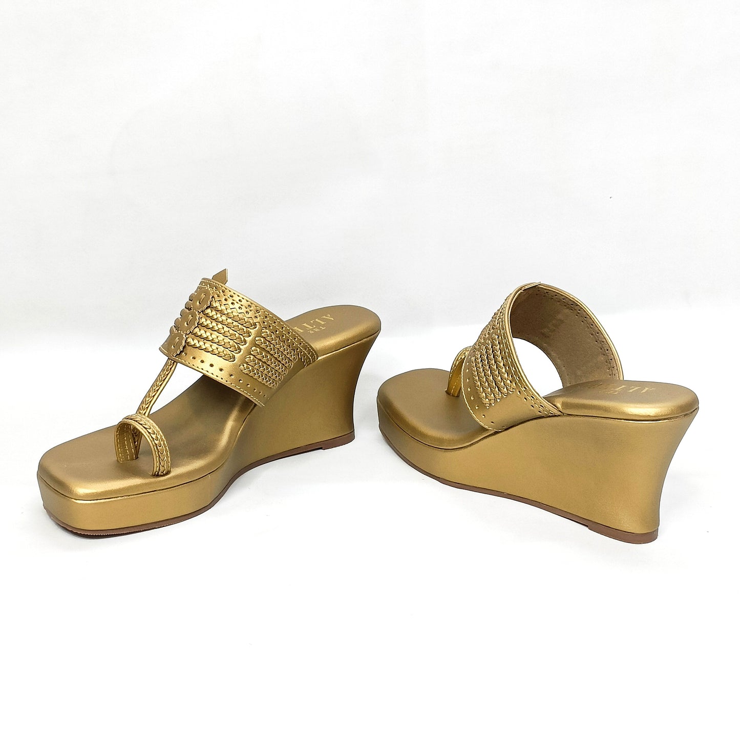 Antique Gold Kohla Wedges