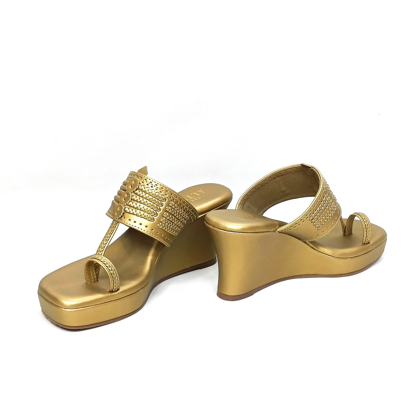 Antique Gold Kohla Wedges