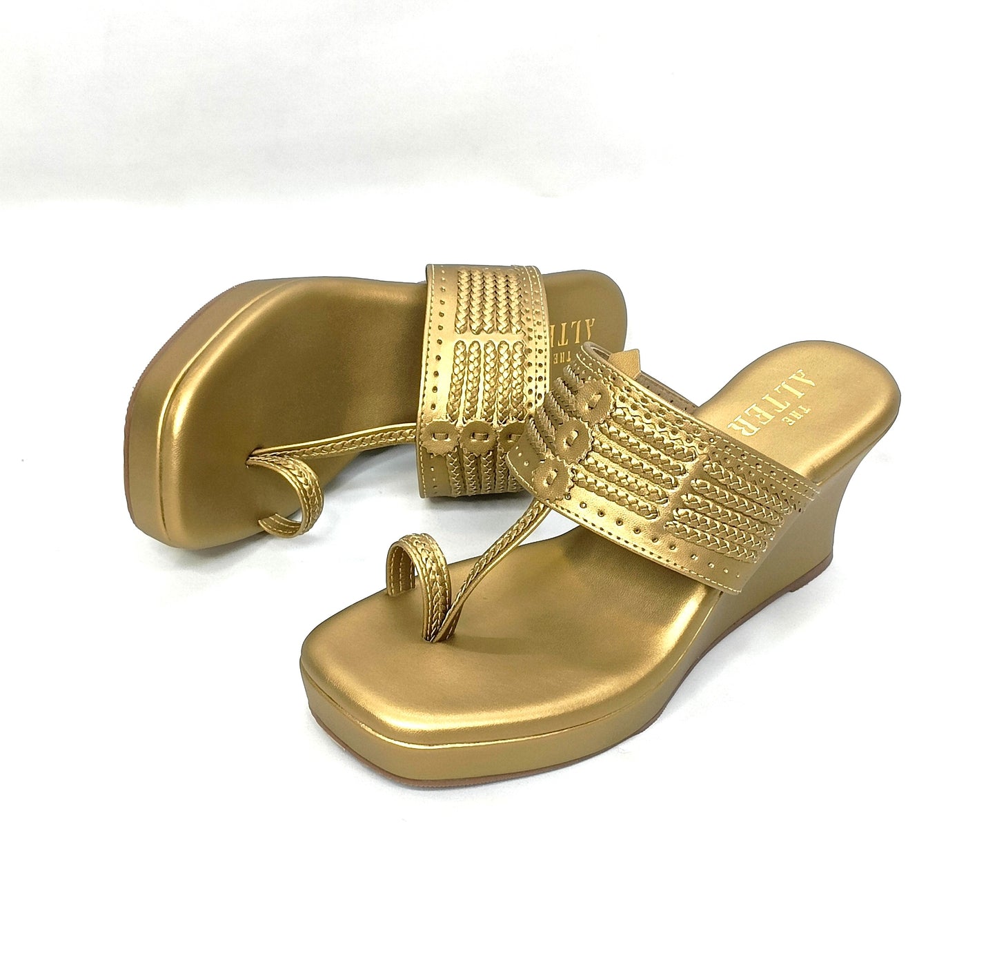Antique Gold Kohla Wedges