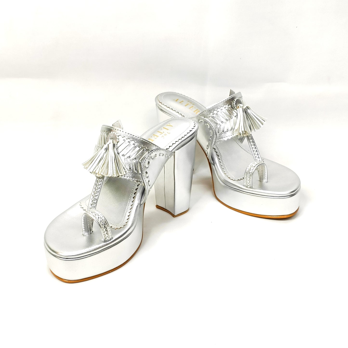 Tassel Kohla Platform Block Heels
