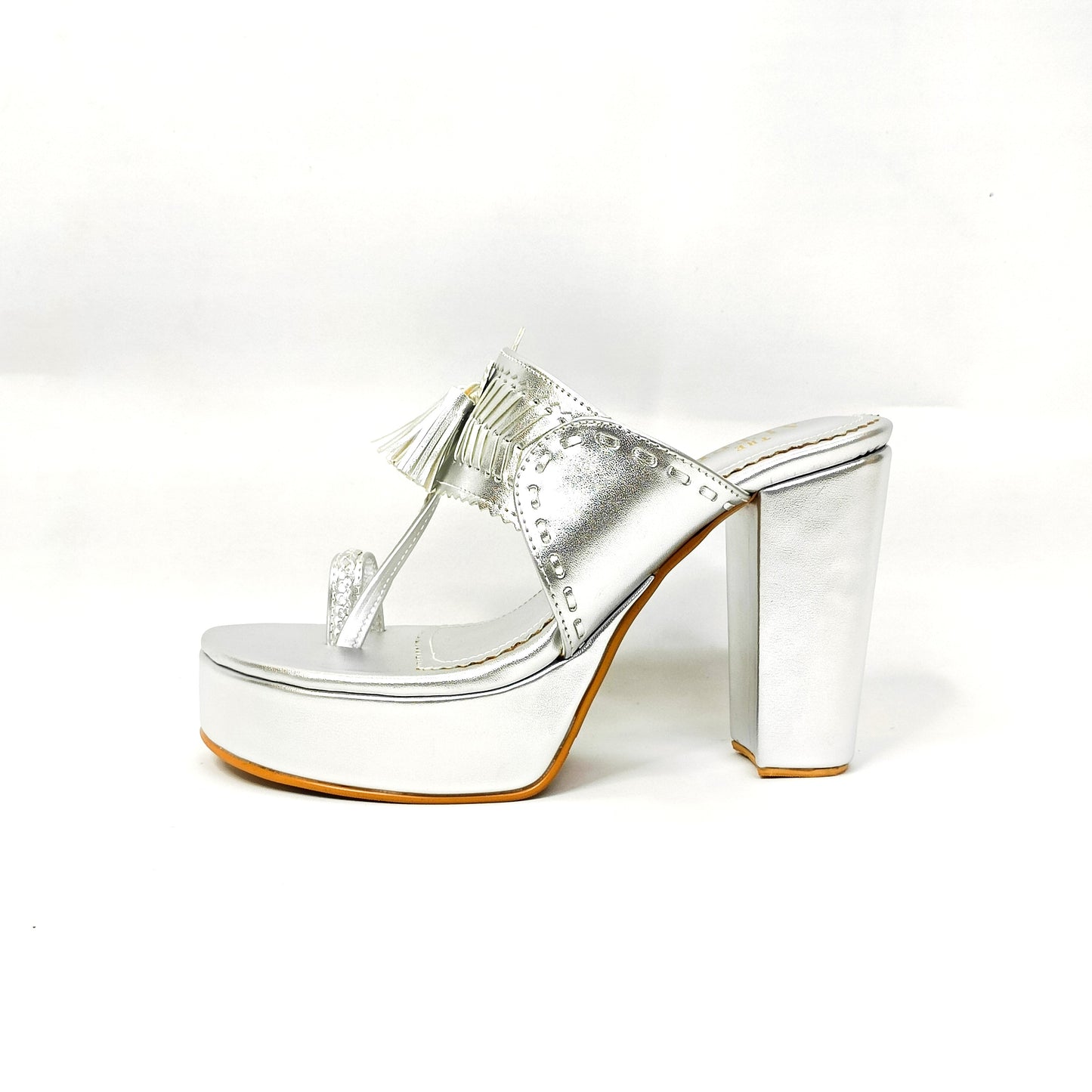 Tassel Kohla Platform Block Heels