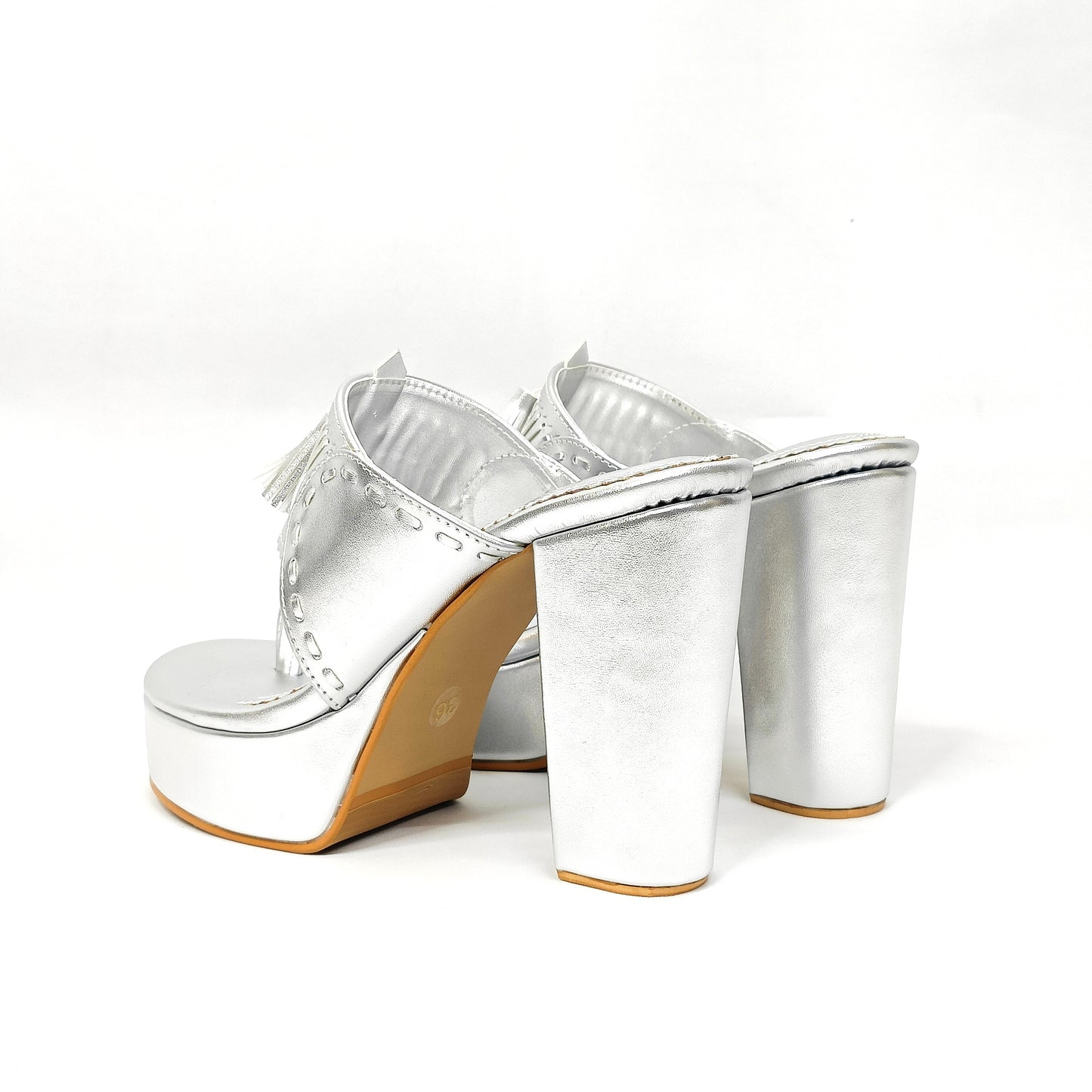 Tassel Kohla Platform Block Heels