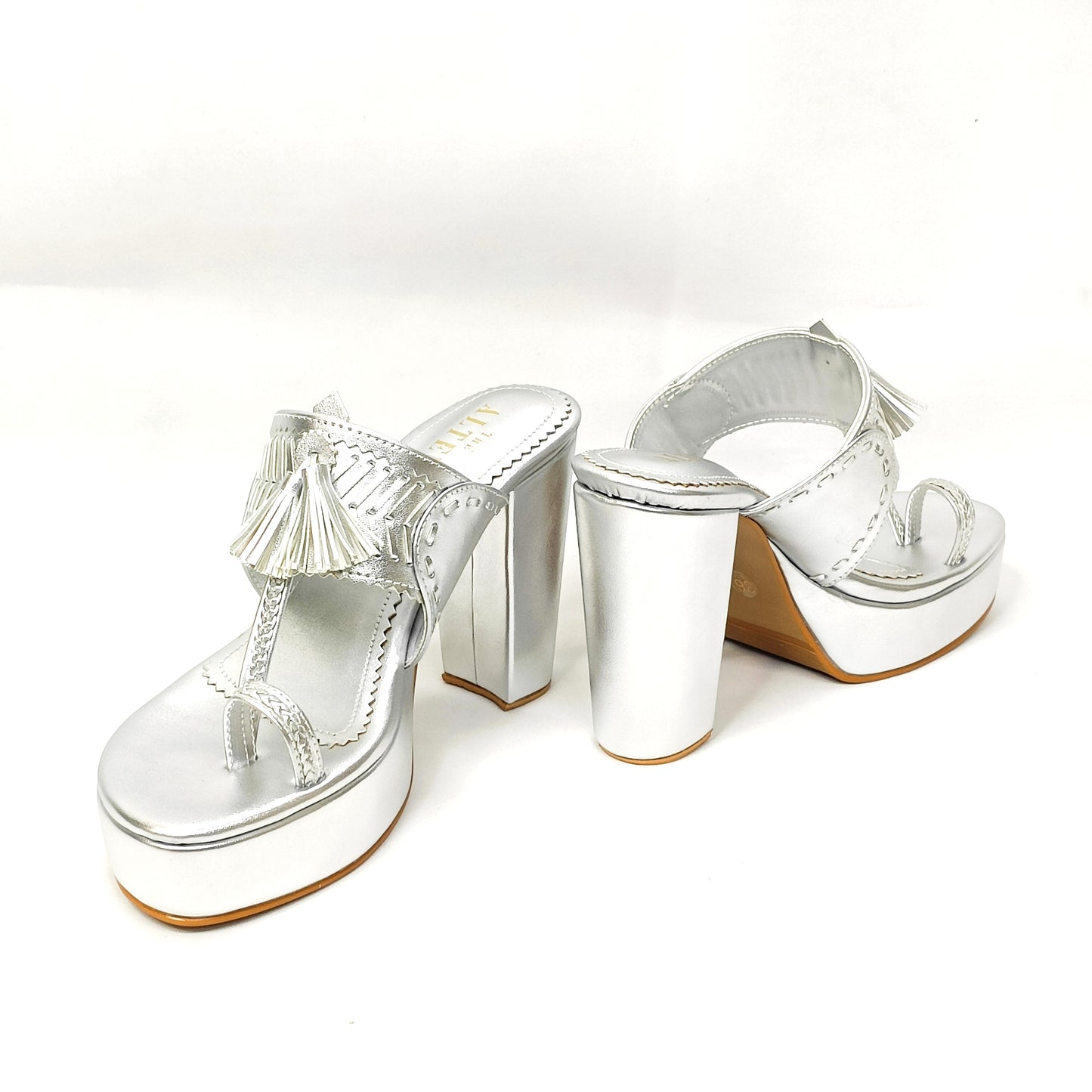 Tassel Kohla Platform Block Heels
