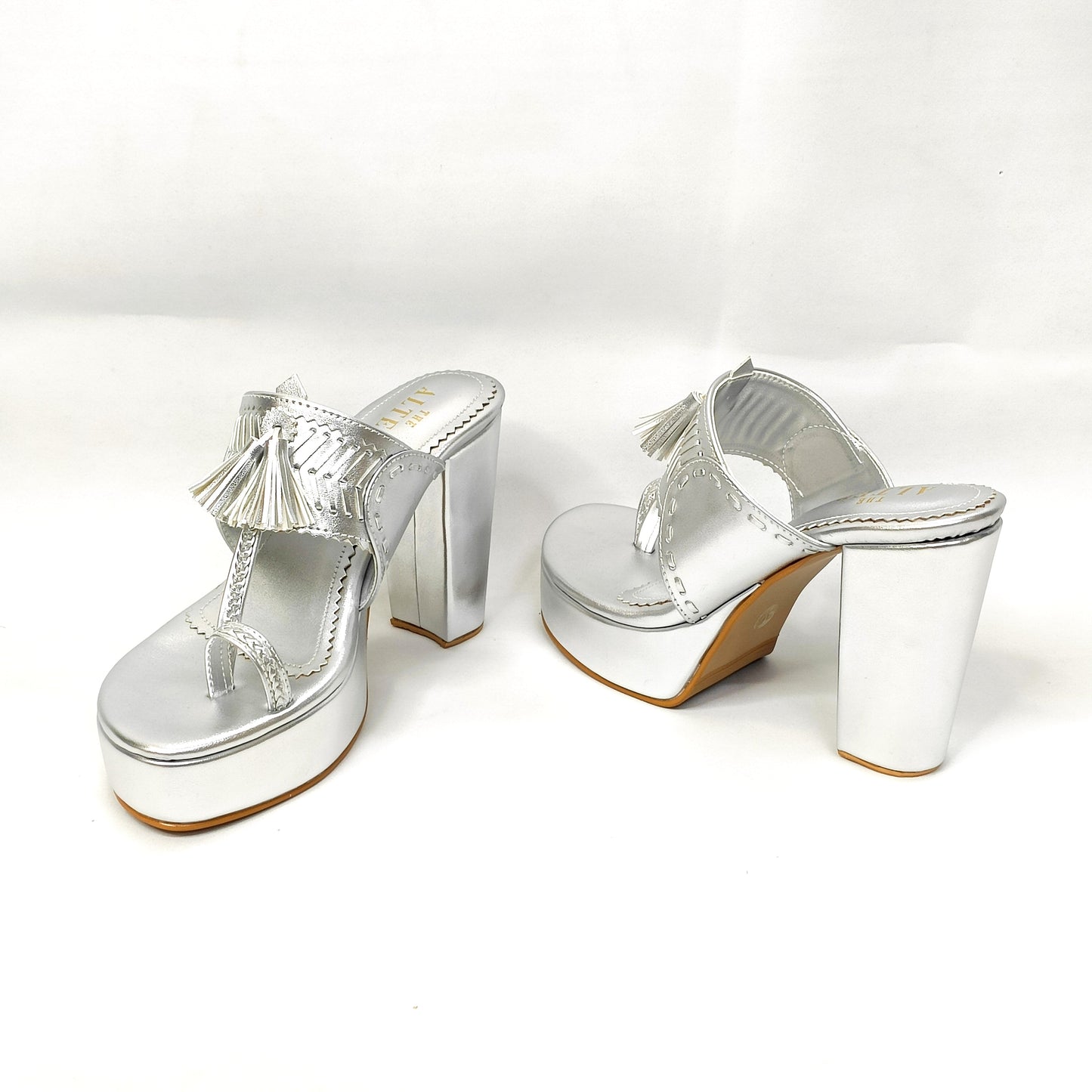 Tassel Kohla Platform Block Heels